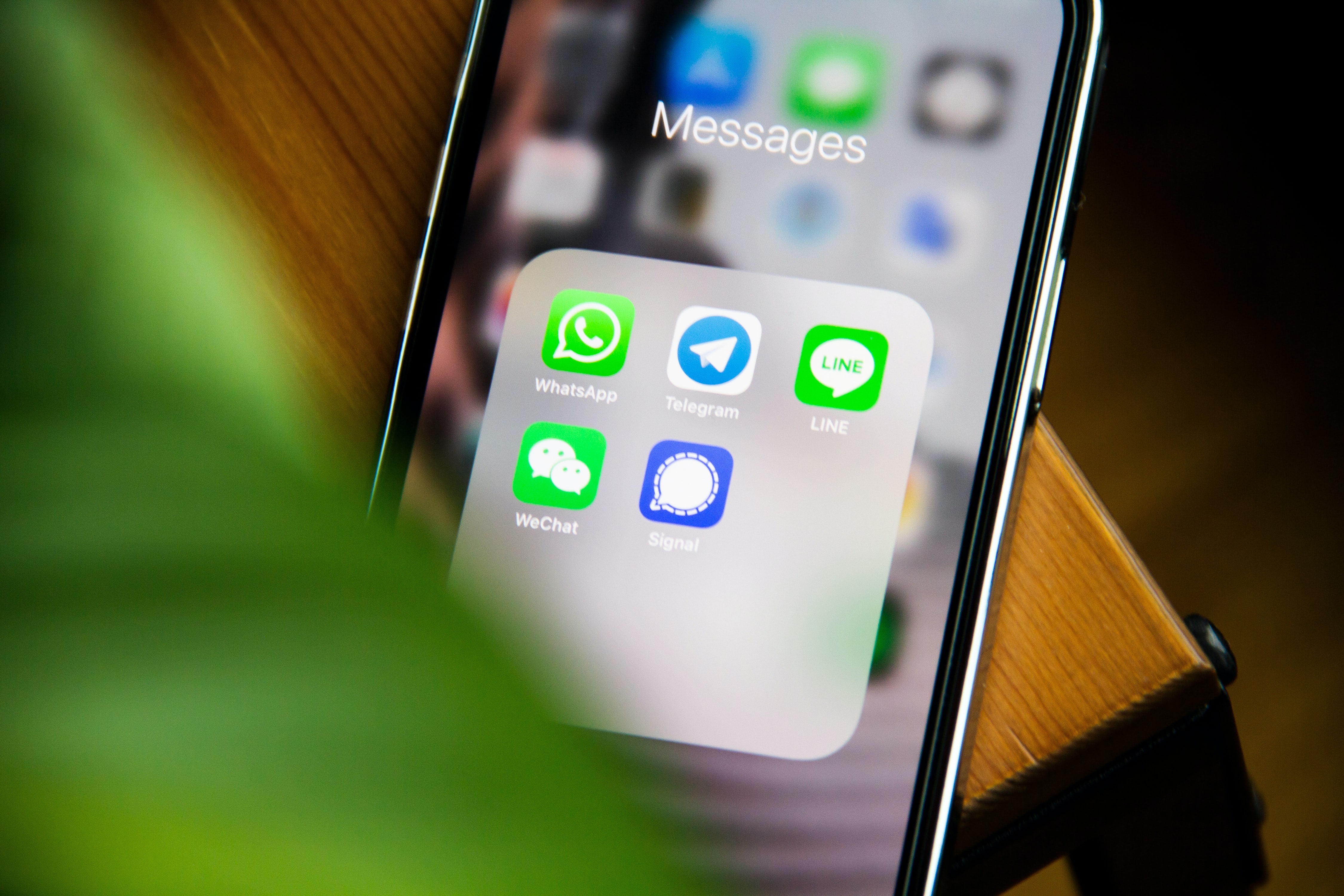 smart phone with messaging applications