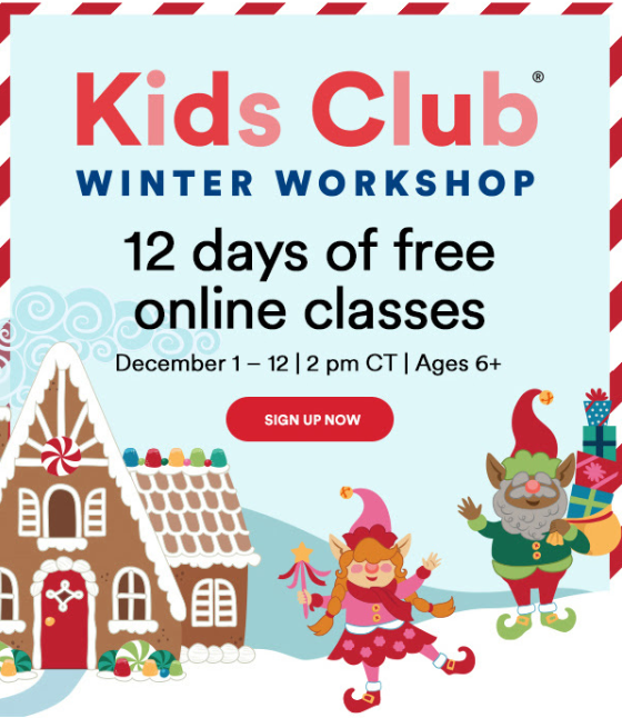Michaels Online Craft Class for kids