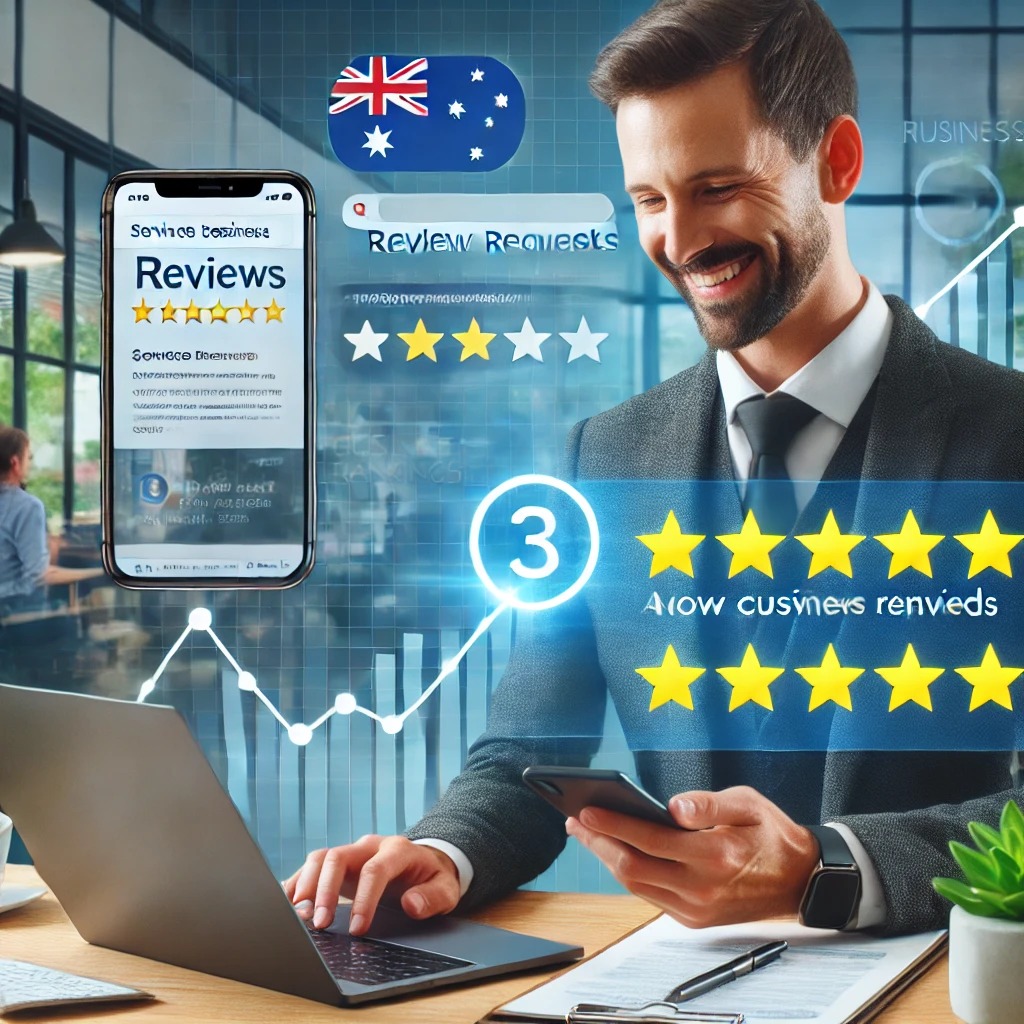 A man is happy getting high reviews for his business A man is happy getting high reviews for his business