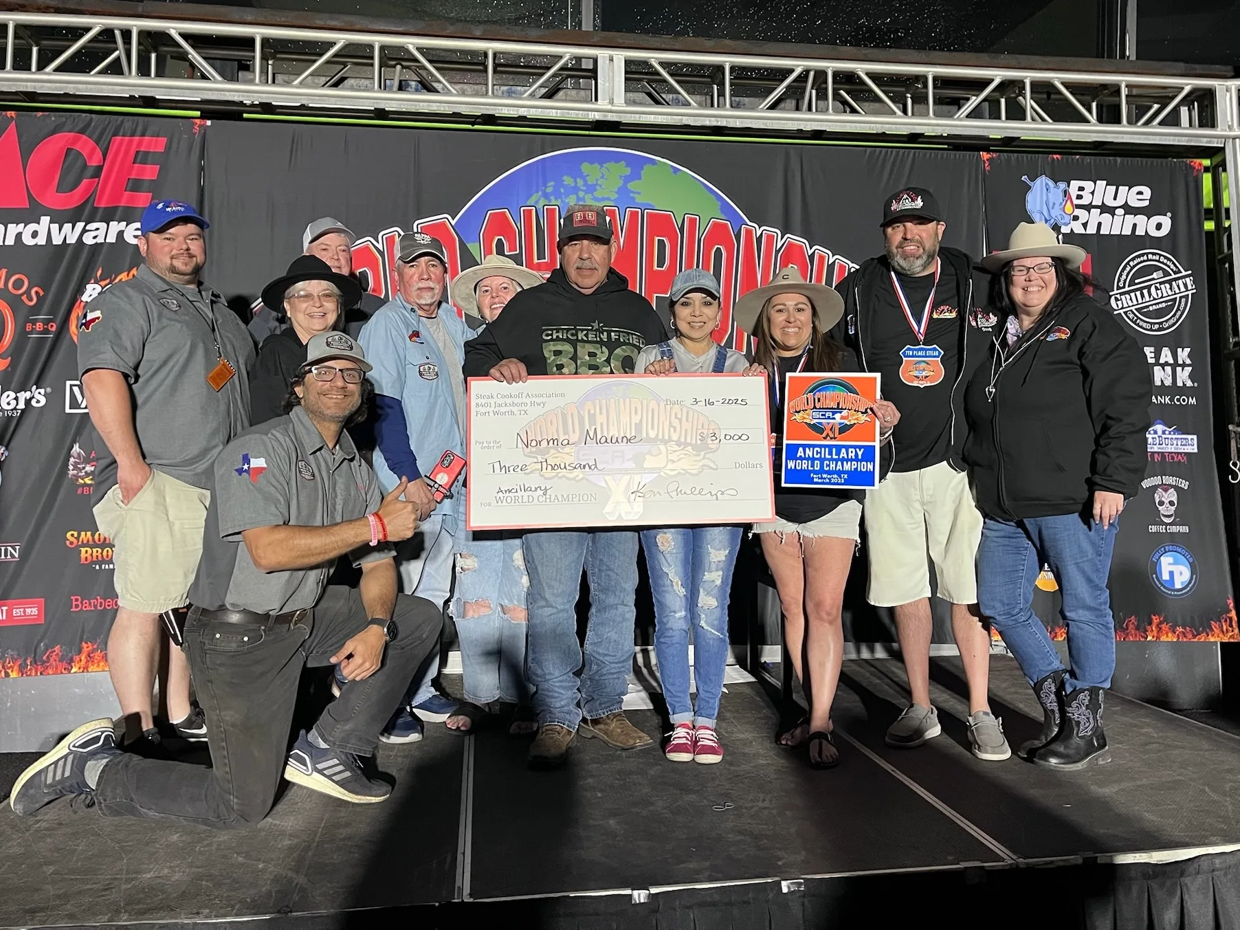 South Texas Stampede team on stage at World Championship