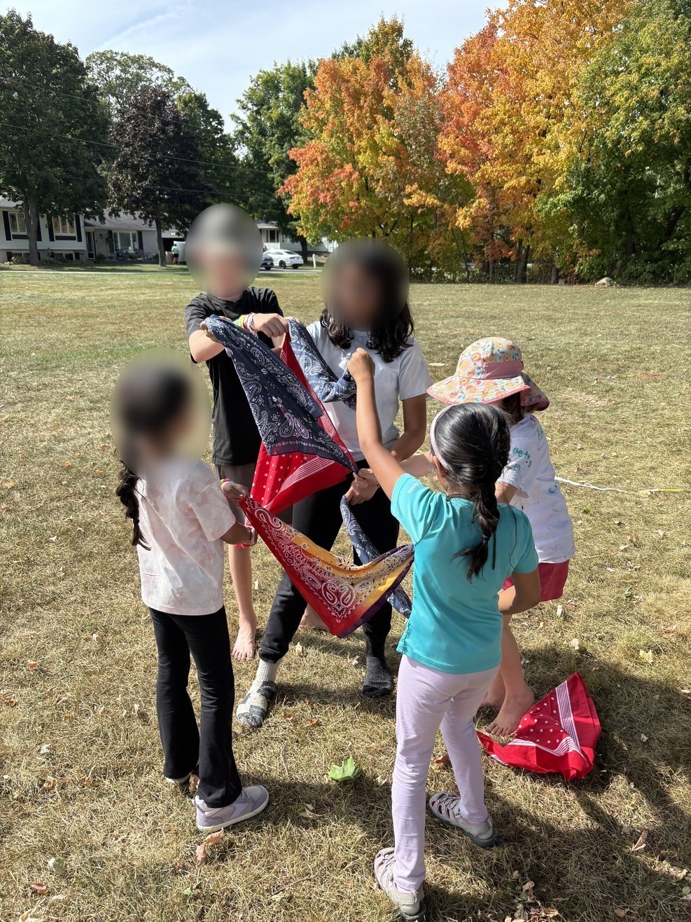 Children playing a cooperative game