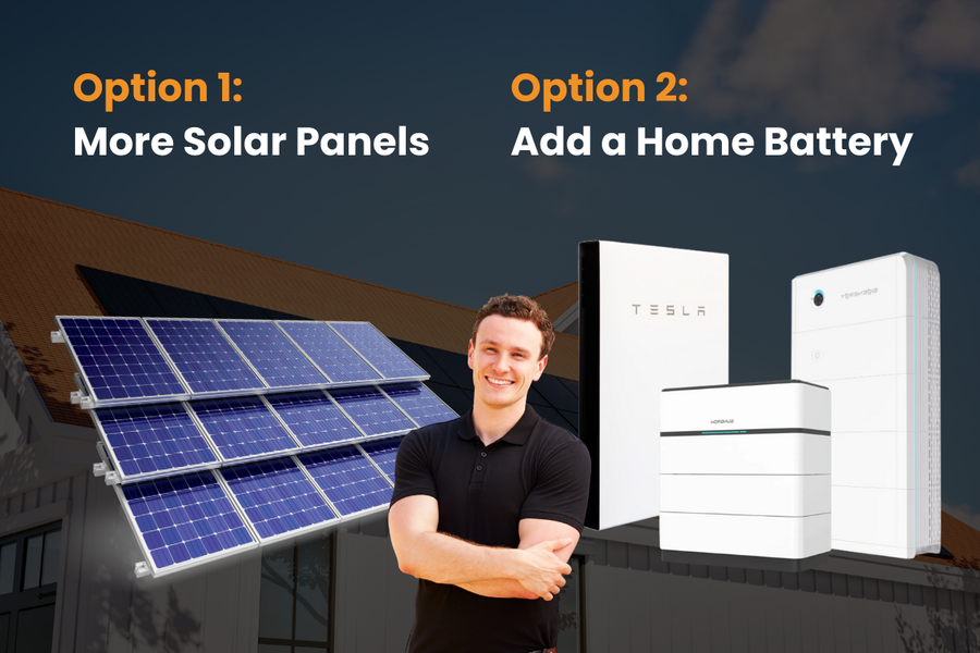 More Solar Panels or add a home battery