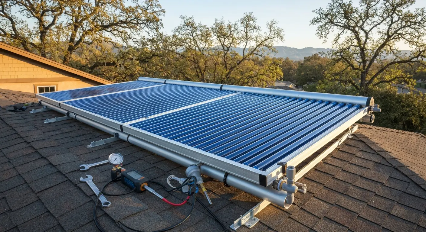 Solar pool system opening service