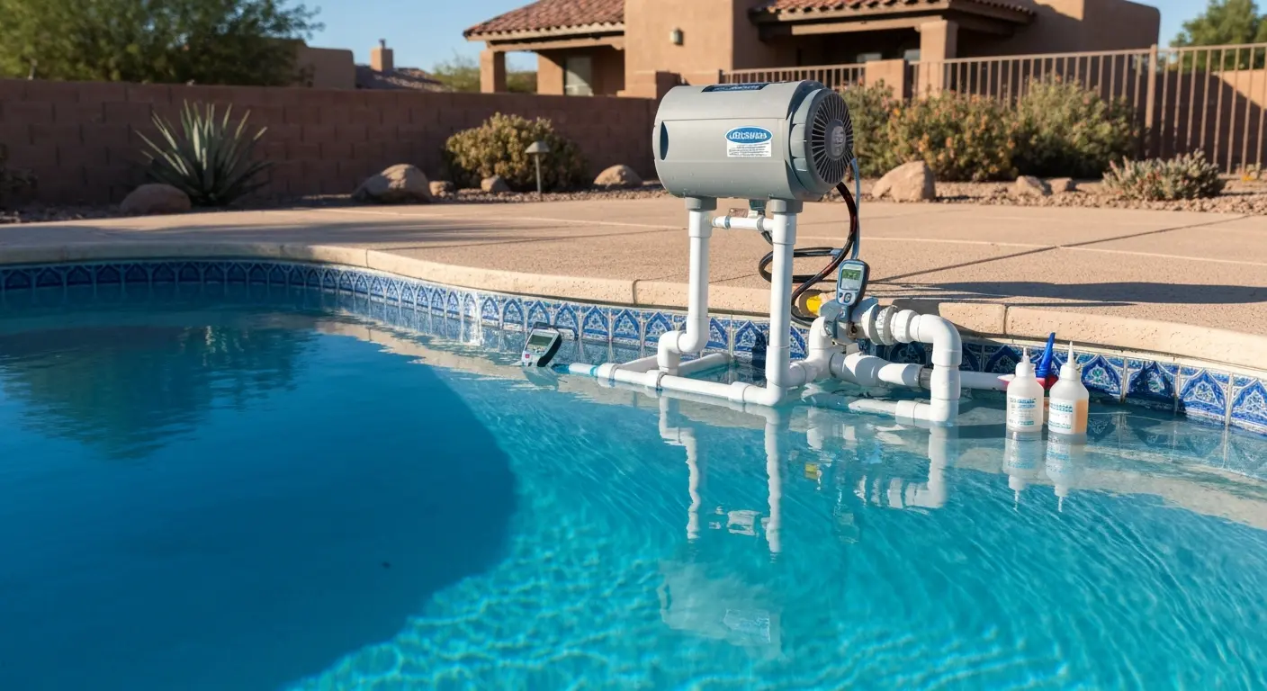 Saltwater pool system service and conversion