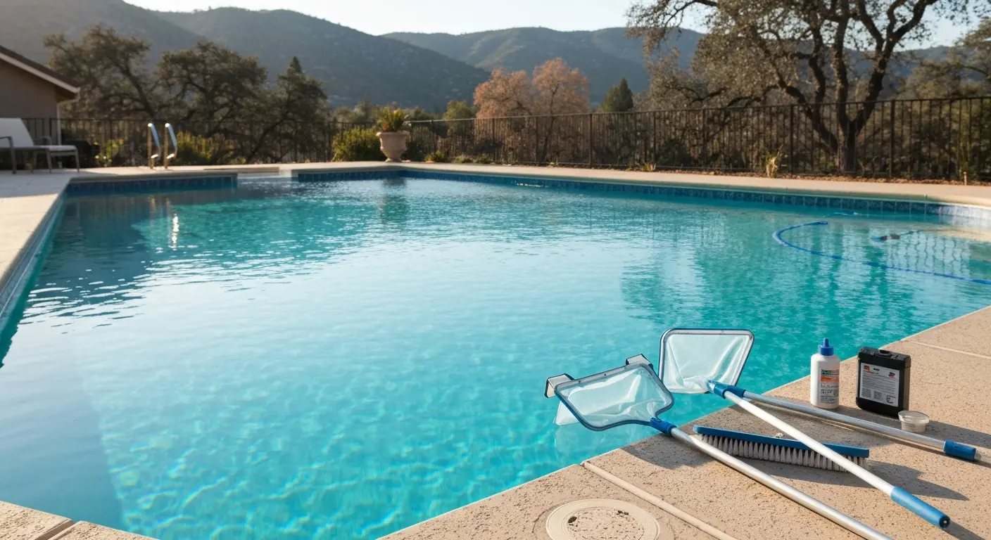 Weekly pool cleaning in Granite Bay