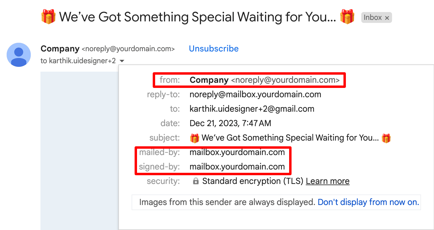 custom domain for email sending