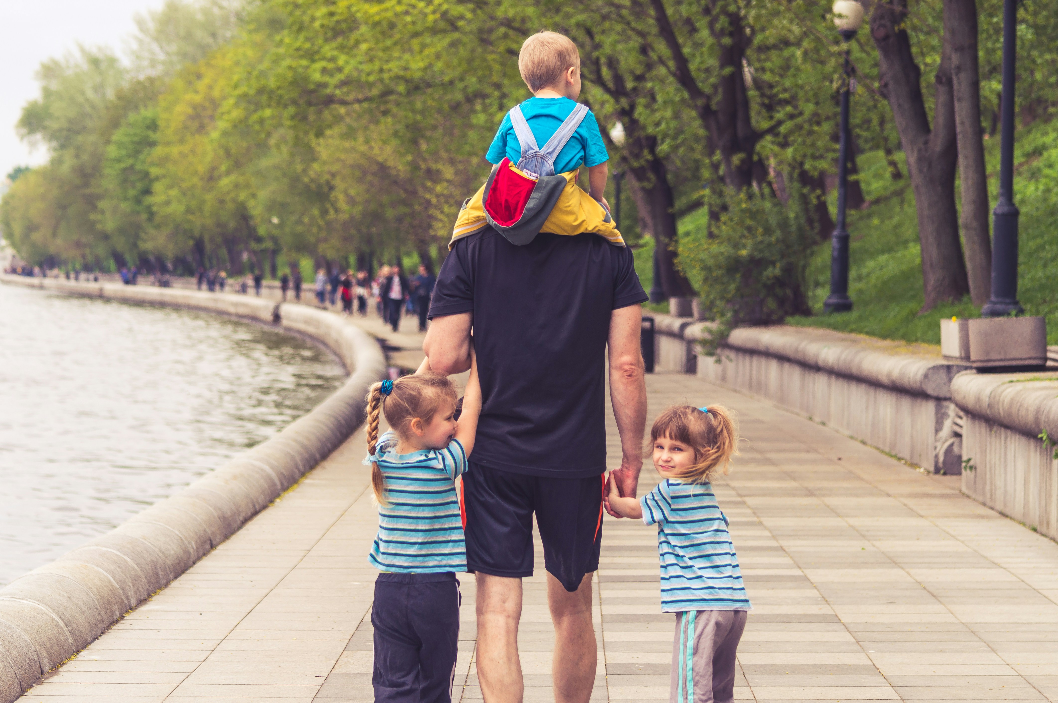 Man leading his family and setting the example Man leading his family and setting the example