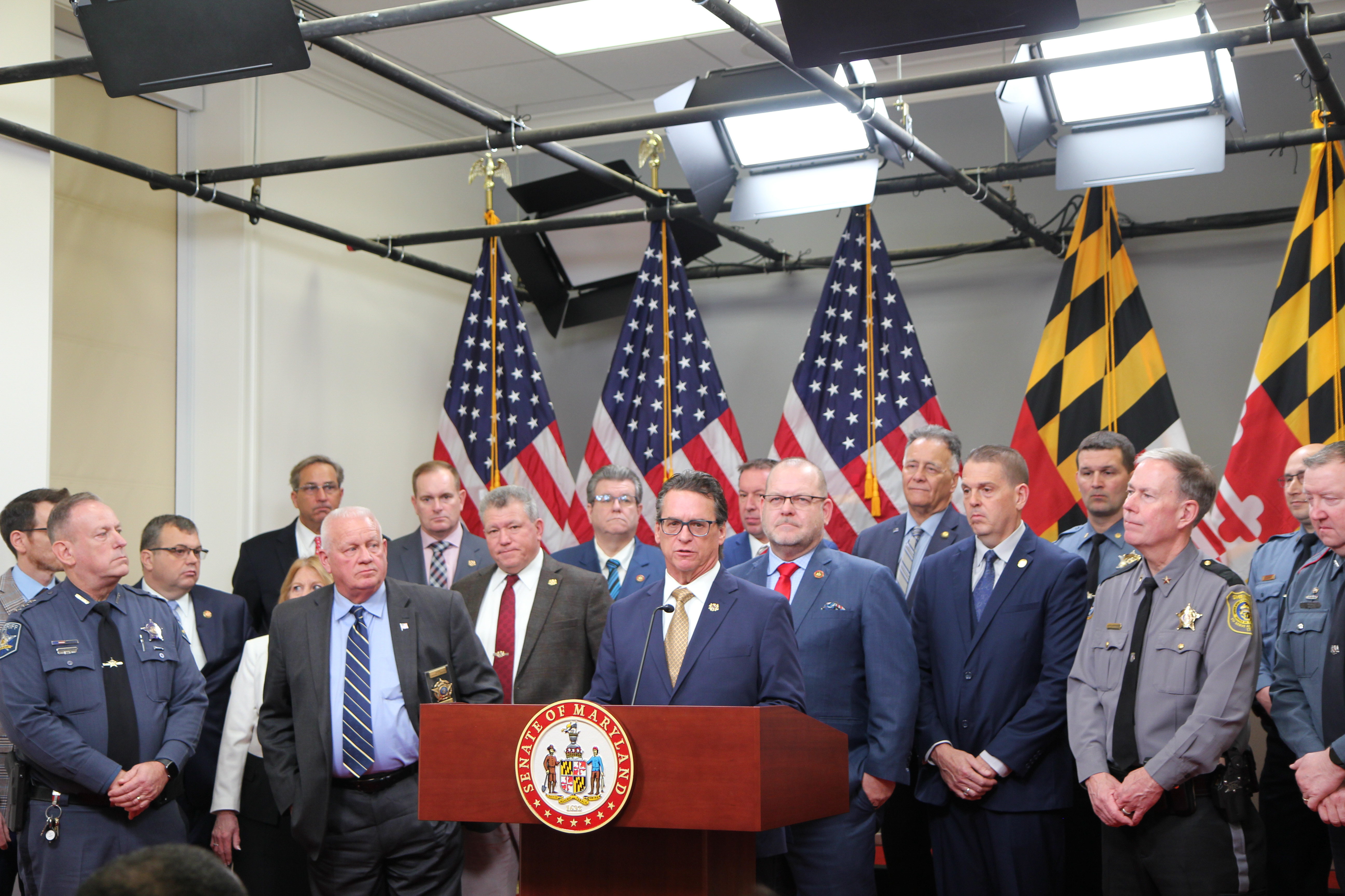Senator Hershey at Press Conference with Maryland Sheriffs