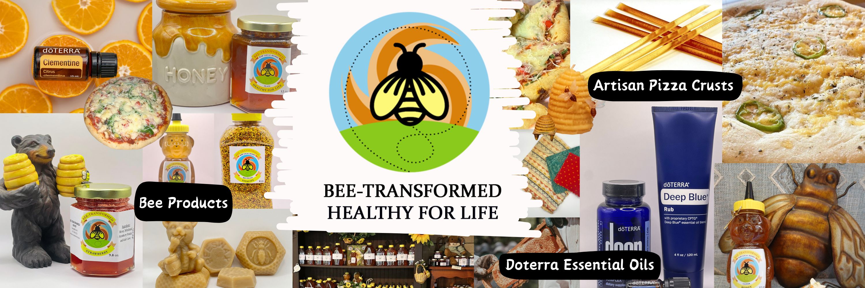 Bee-Transformed Collage Photo of different products offered Bee-Transformed Collage Photo of different products offered