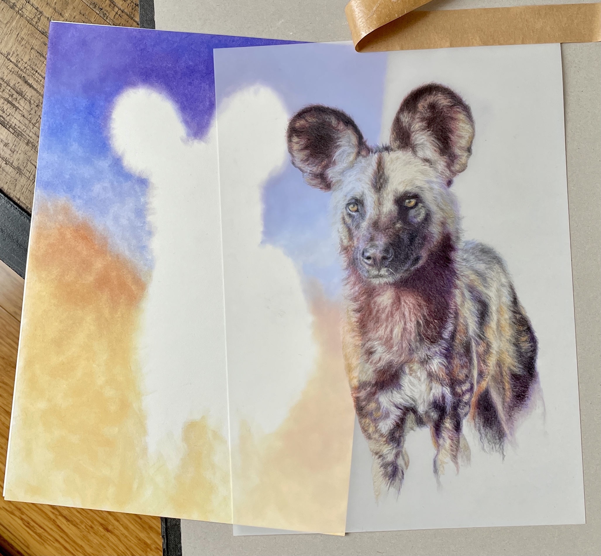 pan pastel underlay with drafting film pan pastel underlay with drafting film