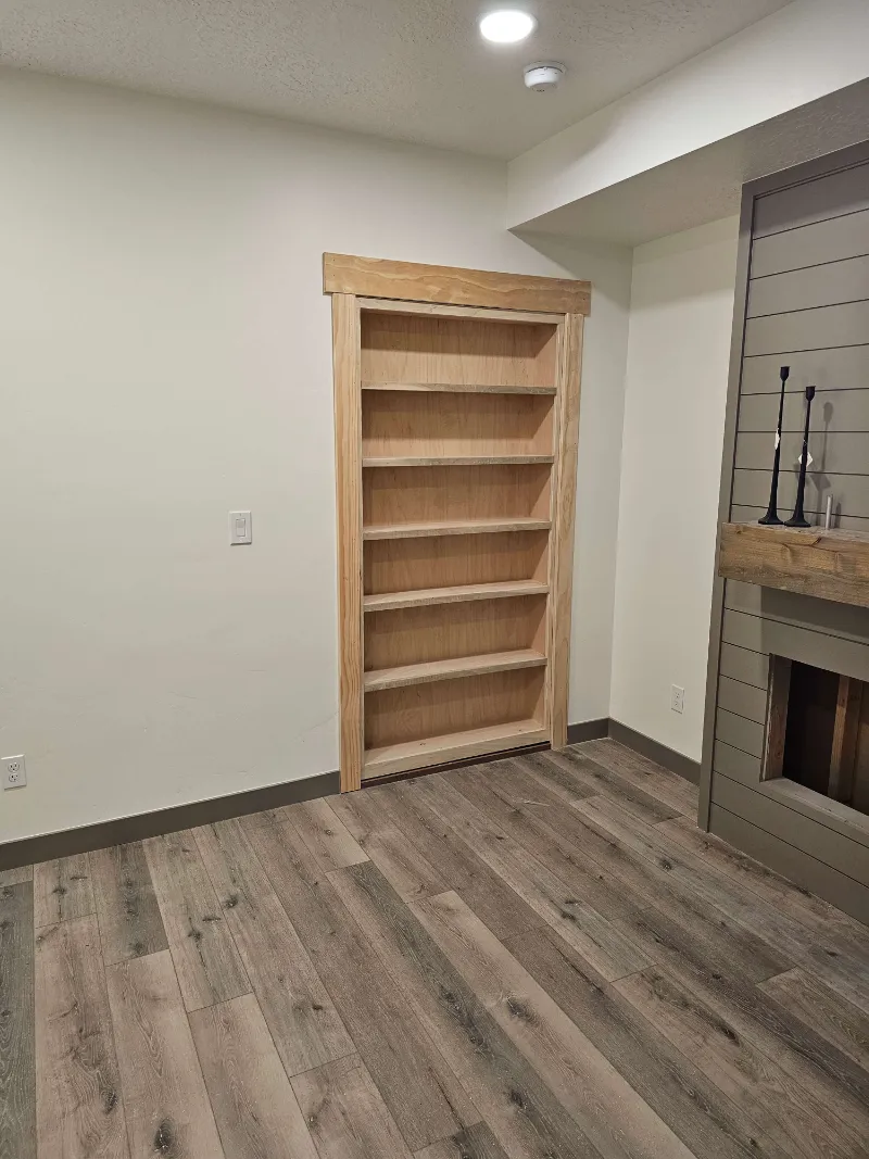Fireplace with Shelving