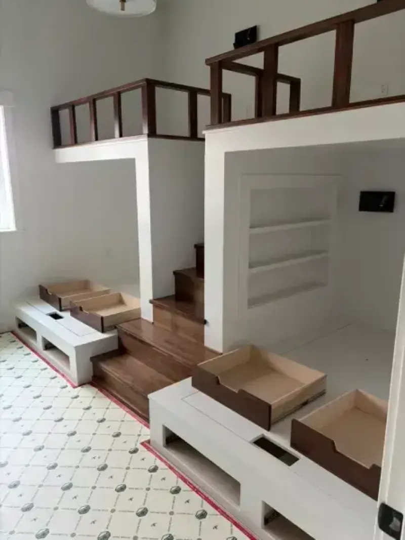 Mudroom Built-ins and Railing