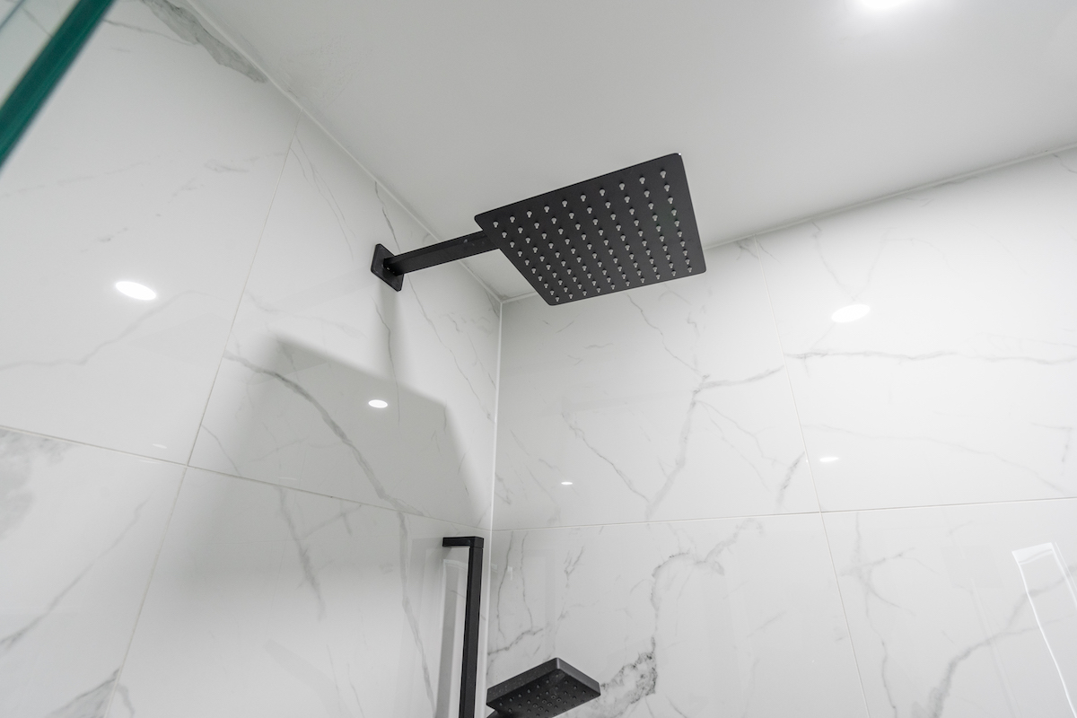 Finished renovation space displaying the completed work and design elements