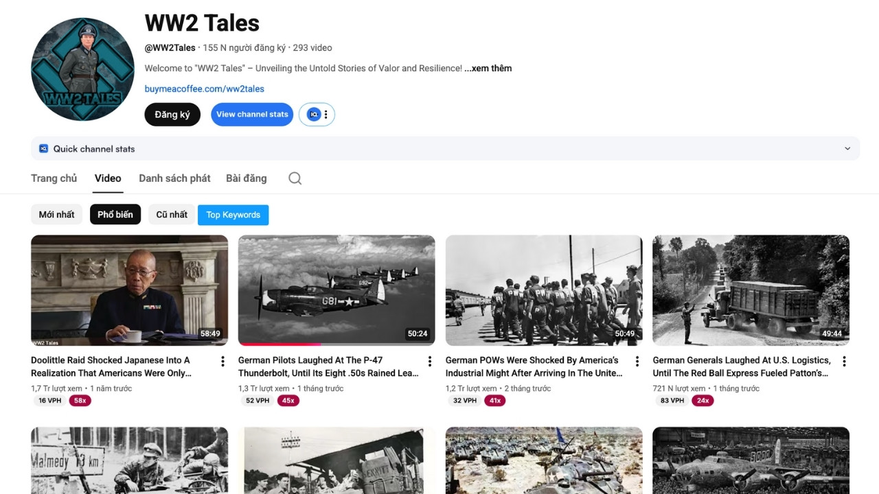 Những Video về Thế chiến thứ 2 - cụ thể là về tù nhân chiến tranh - đang có một lượng khán giả KHỔNG LỒ mà gần như không ai khai thác đúng cách.