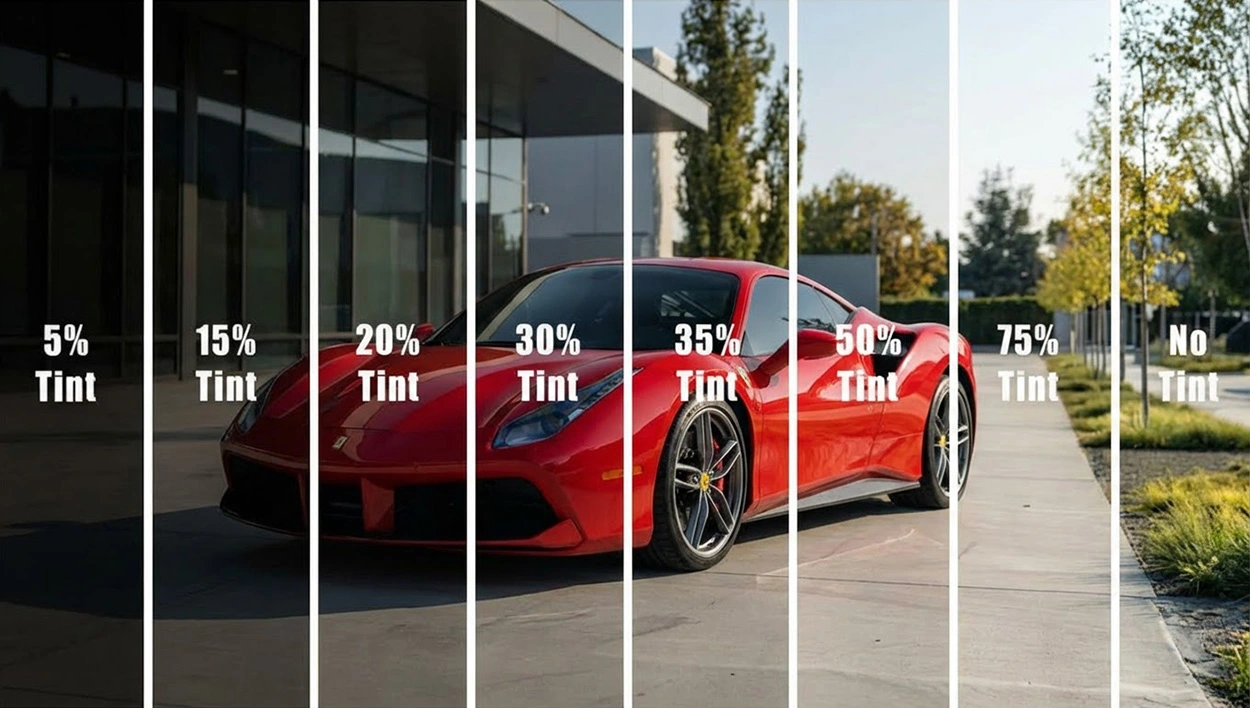 car tint percentages in Sacramento CA