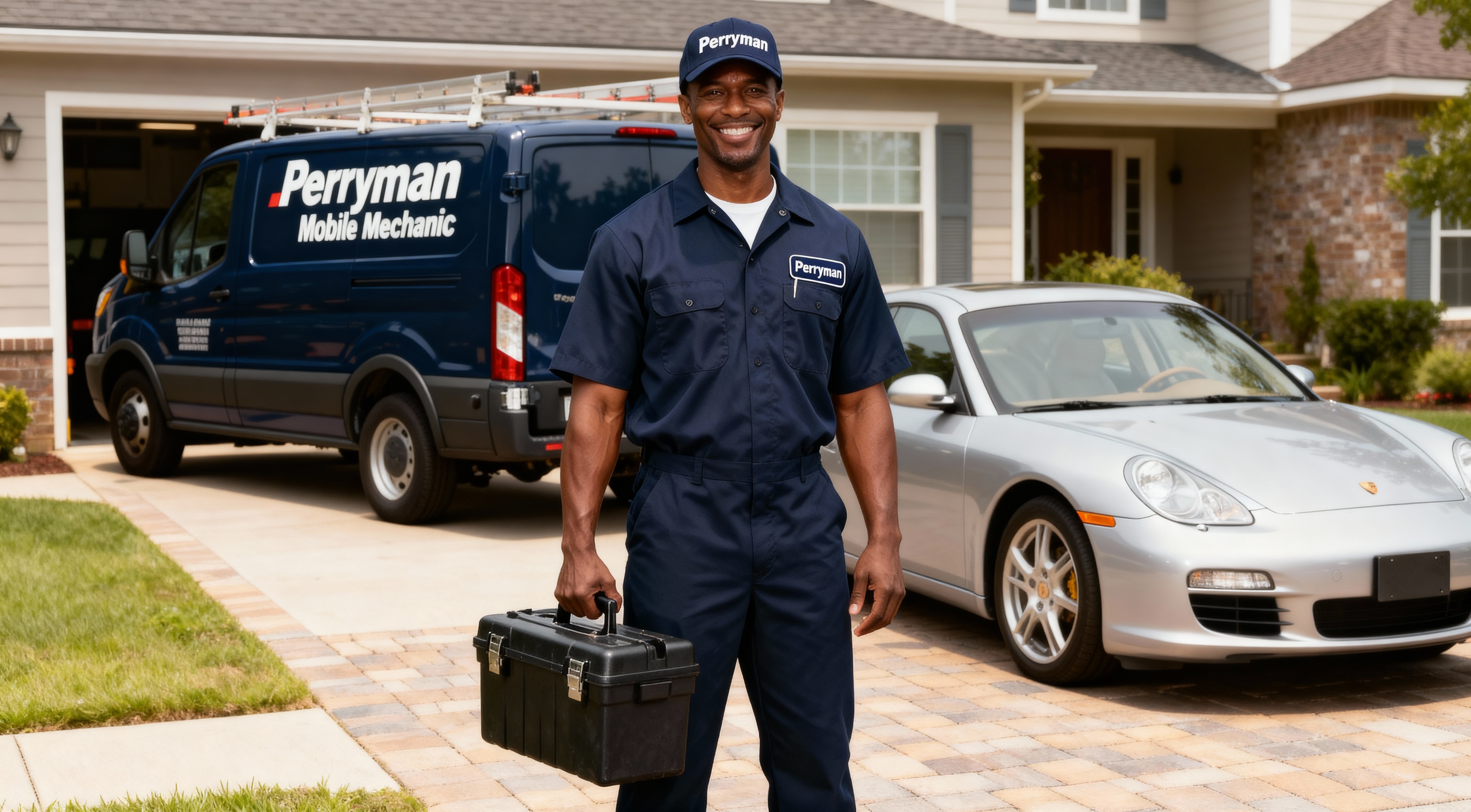 Professional mechanic servicing a vehicle