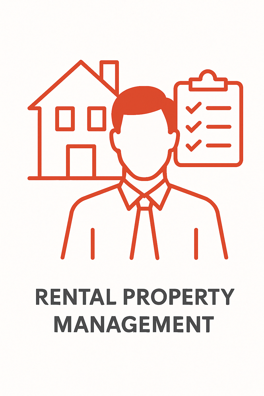 Flat-style illustration of a property manager with a checklist in front of a rental home, symbolizing organized rental property management. Flat-style illustration of a property manager with a checklist in front of a rental home, symbolizing organized rental property management.