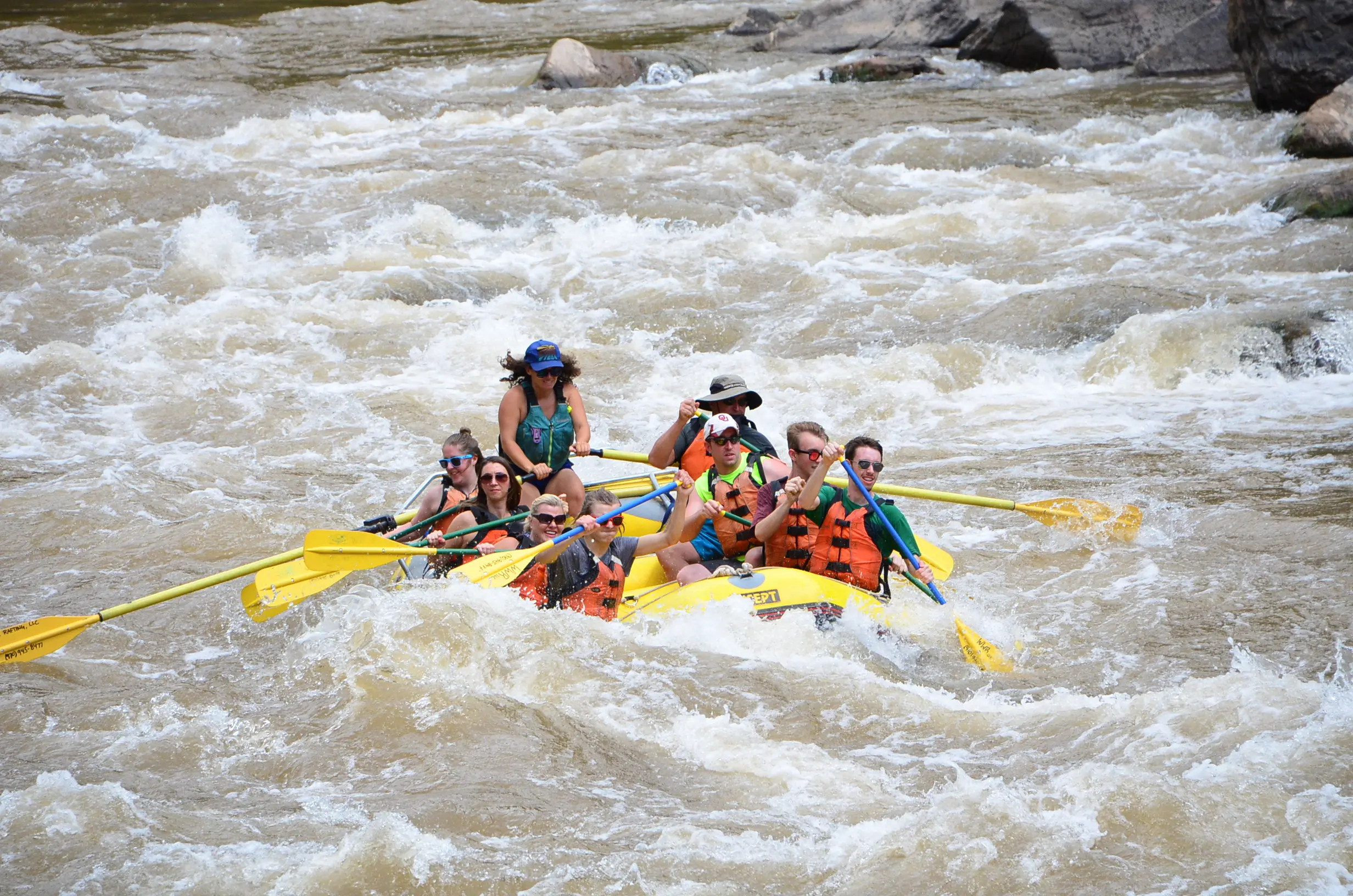 Wednesday, we went out with Whitewater Rafting LLC through the Shoshone and the Glenwood Springs canyons. We hit some fun rapids (although spring is a better time to hit the big ones) and enjoyed some amazing scenery, we got rained on a bit, had a fabulous guide, (Marissa), and had a great day!