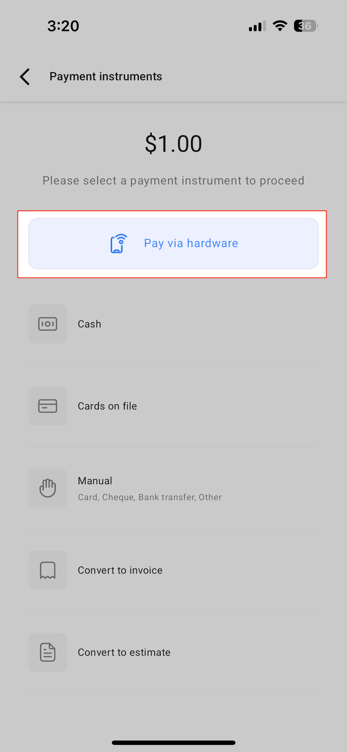 Menerima Pembayaran Menggunakan Terminal POS Mobile Stripe di Aplikasi Menerima Pembayaran Menggunakan Terminal POS Mobile Stripe di Aplikasi