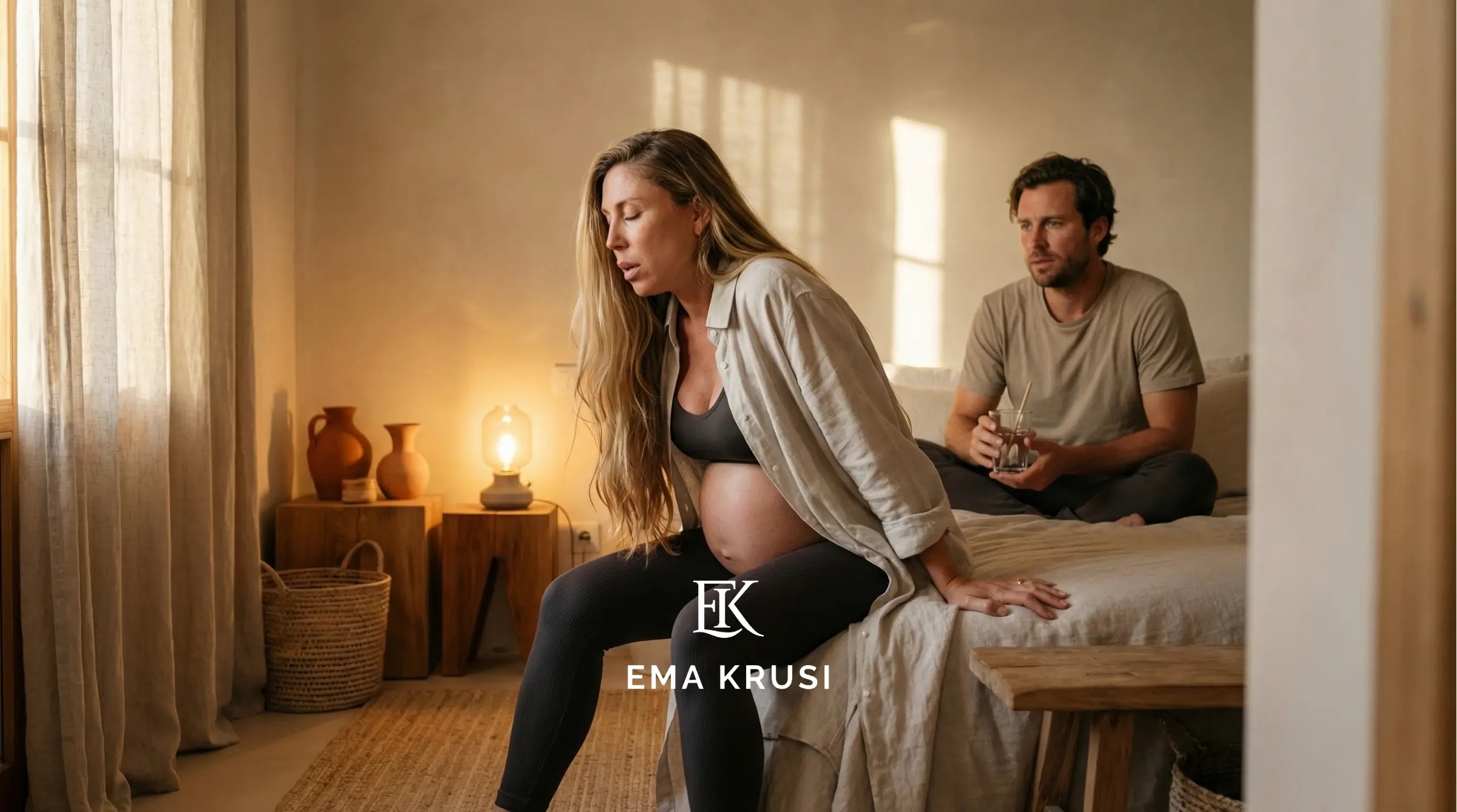 Femme en train d'avoir une contraction