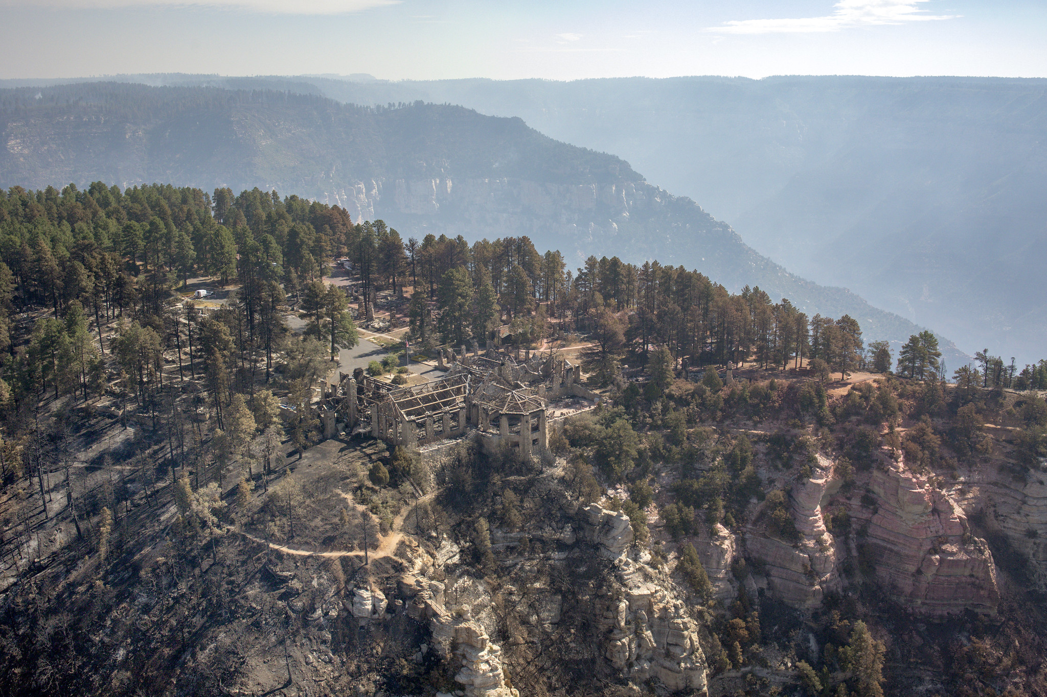 Aerial Photo of North Rim Damage After Fire