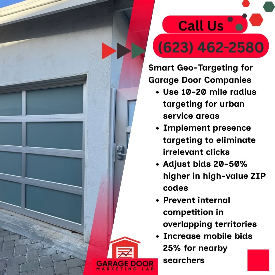 Modern frosted glass garage door. Garage Door Marketing Lab details geo-targeting tactics. Modern frosted glass garage door. Garage Door Marketing Lab details geo-targeting tactics.