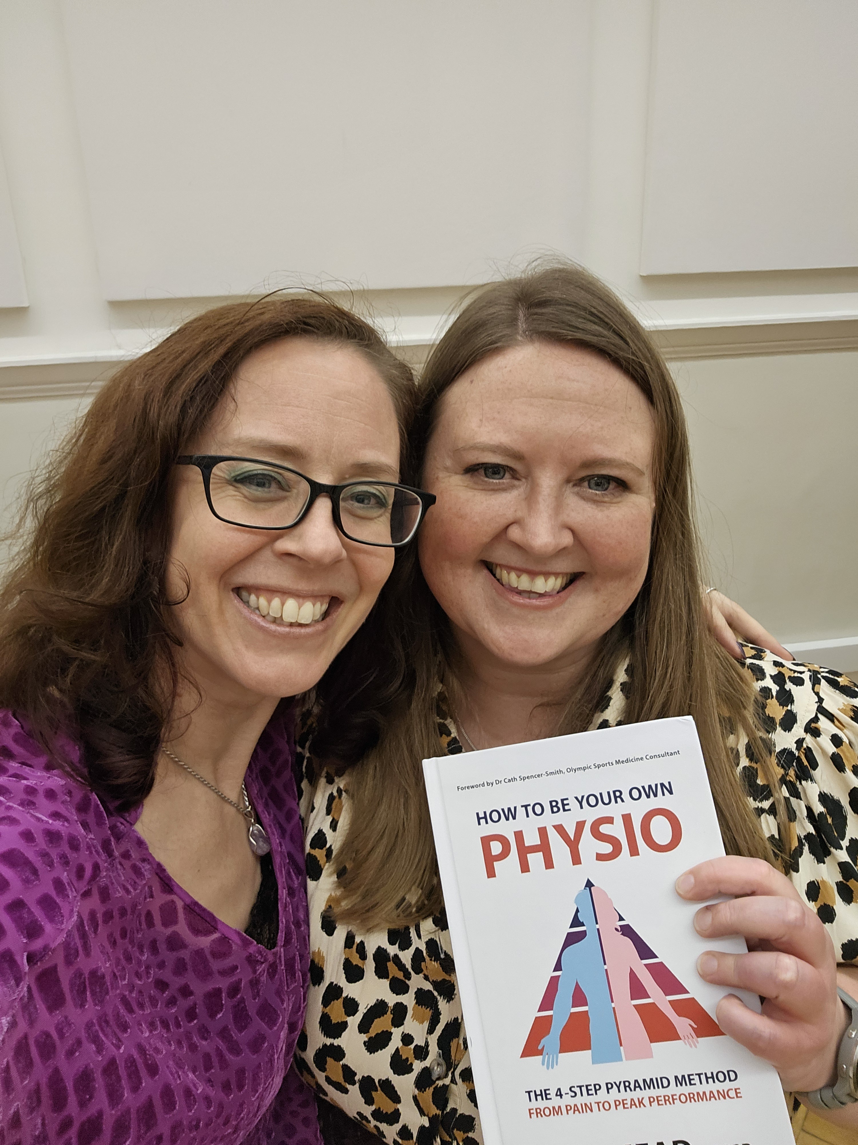Nell Mead and Sarah Fletcher at the book launch of How To Be Your Own Physio