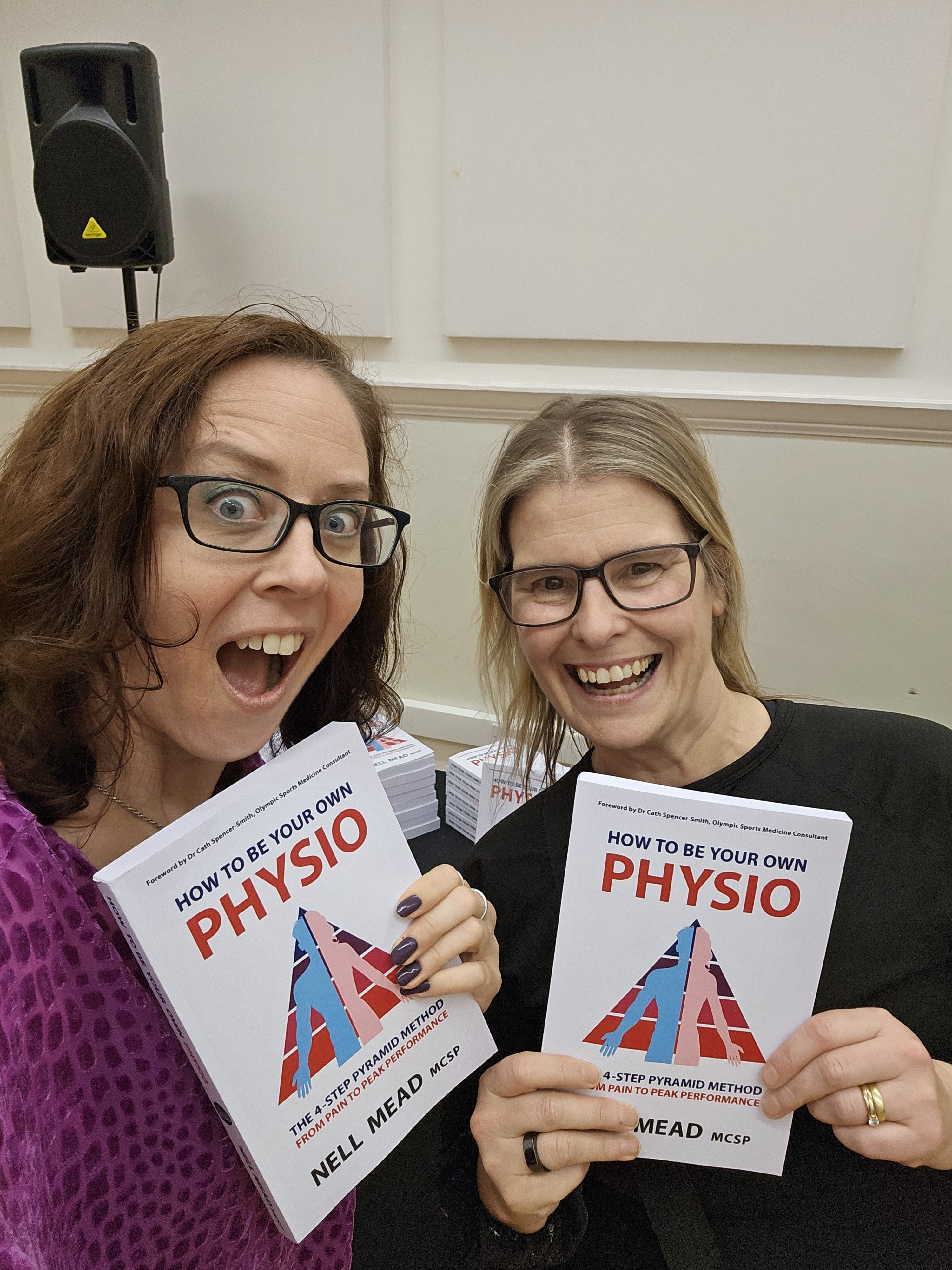 Sarah and Colette at the book launch of How To Be Your Own Physio