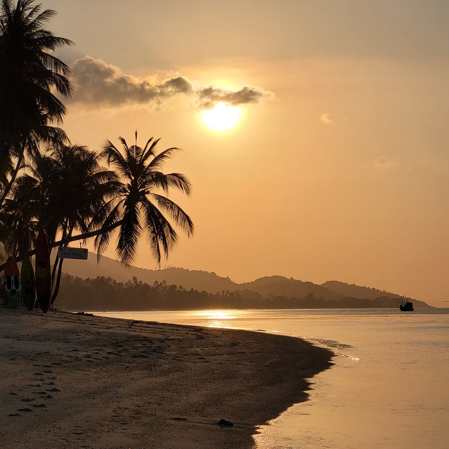 Bantai Beach by sunset