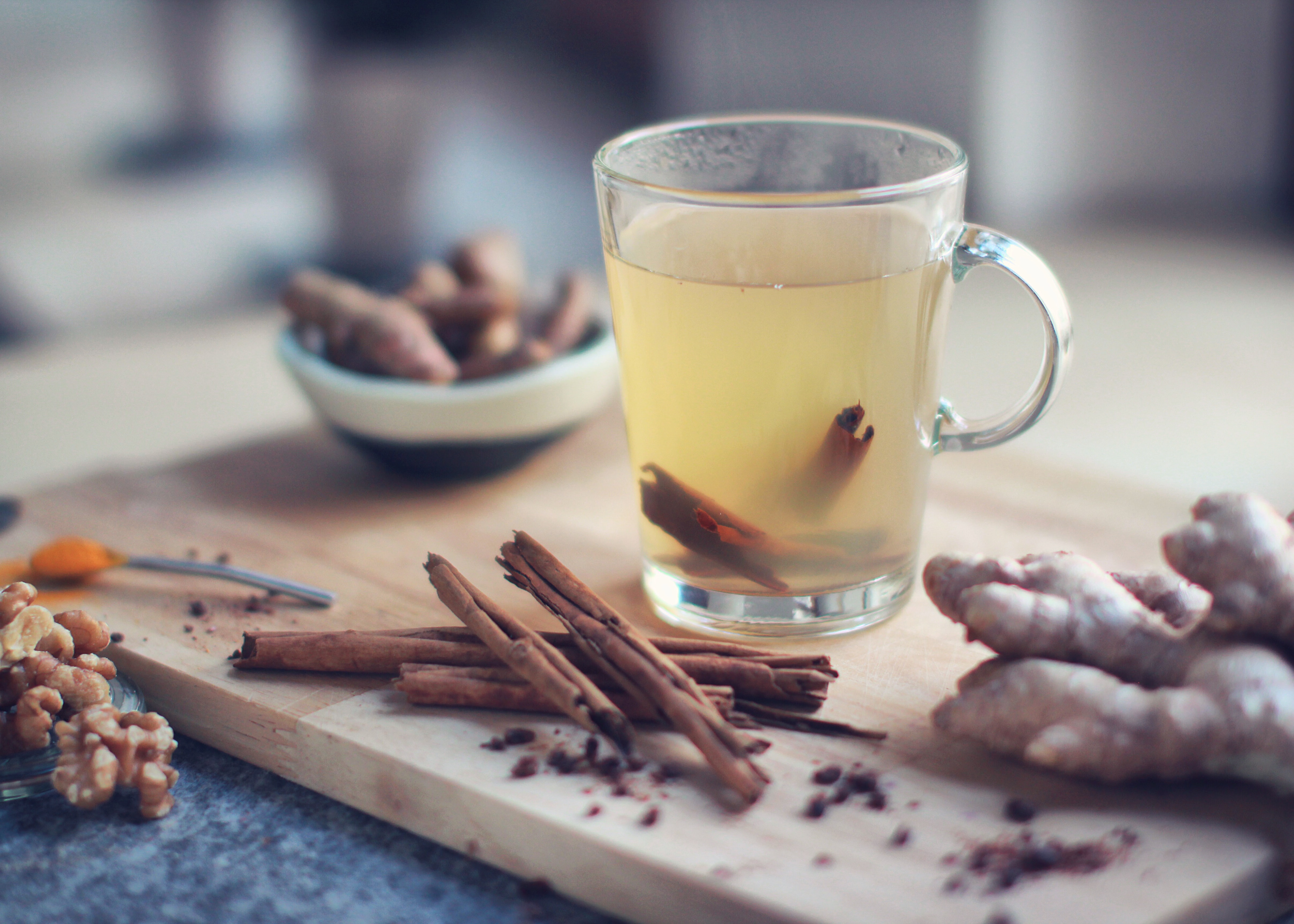 warming tea, springtime, winter, Ayurveda, ginger, cinnamon