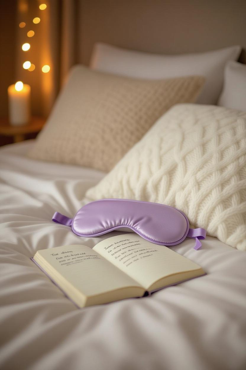 sleep friendly bedroom with pillows and eye masks and candles sleep friendly bedroom with pillows and eye masks and candles