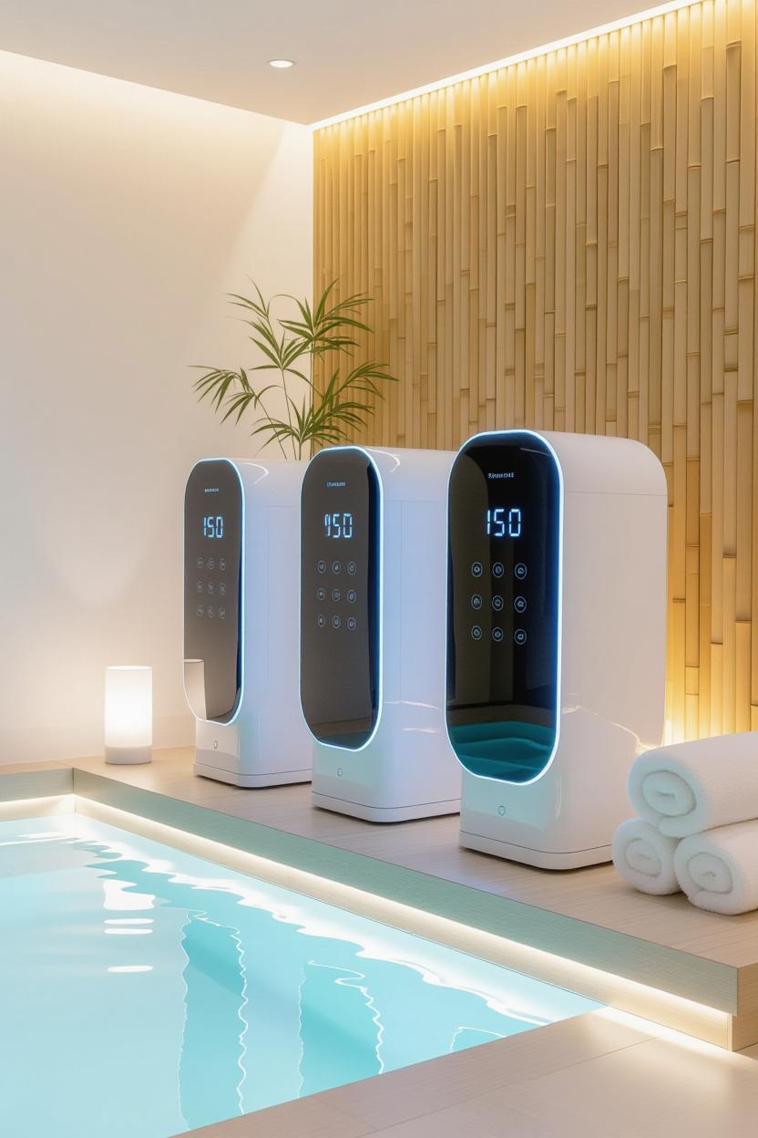 Wellness technology devices in a spa setting for client relaxation Wellness technology devices in a spa setting for client relaxation