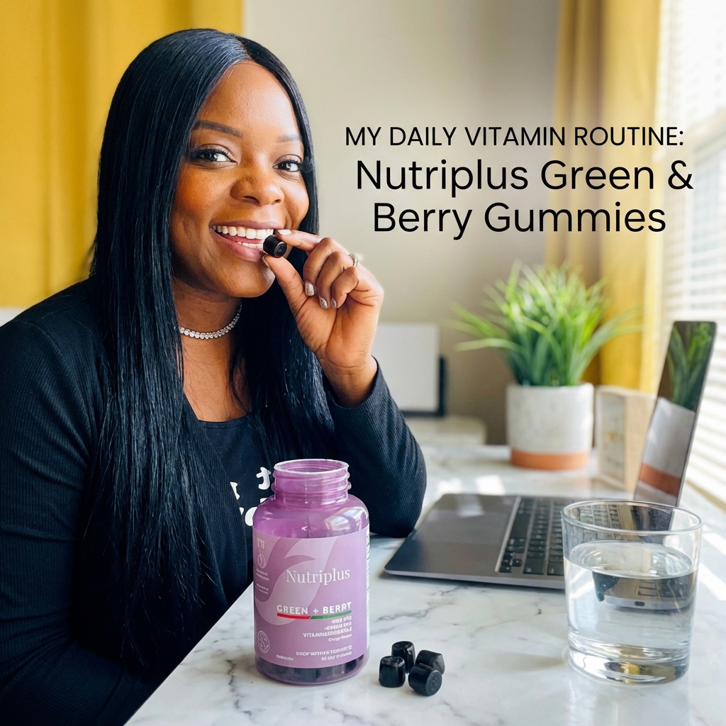 Antoinette Eating A Green & Berry Gummy