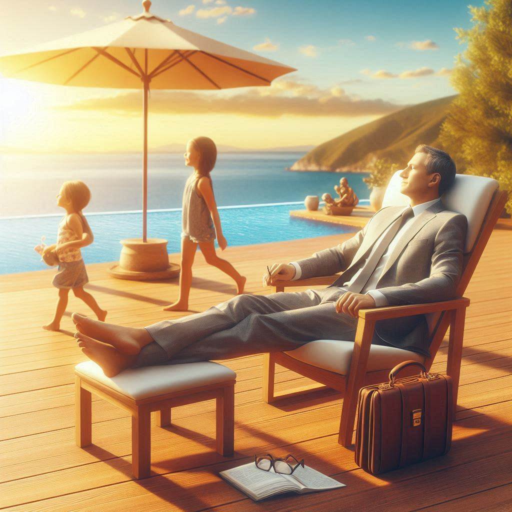 Attorney enjoying a vacation while a legal nurse consultant reviews medical records for seamless case management. Attorney enjoying a vacation while a legal nurse consultant reviews medical records for seamless case management.