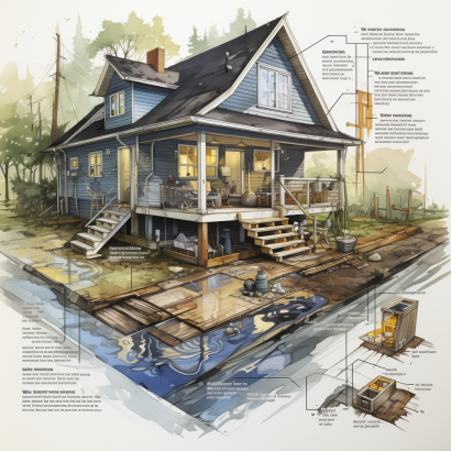 Neilson Home Additions team planning waterproofing project.