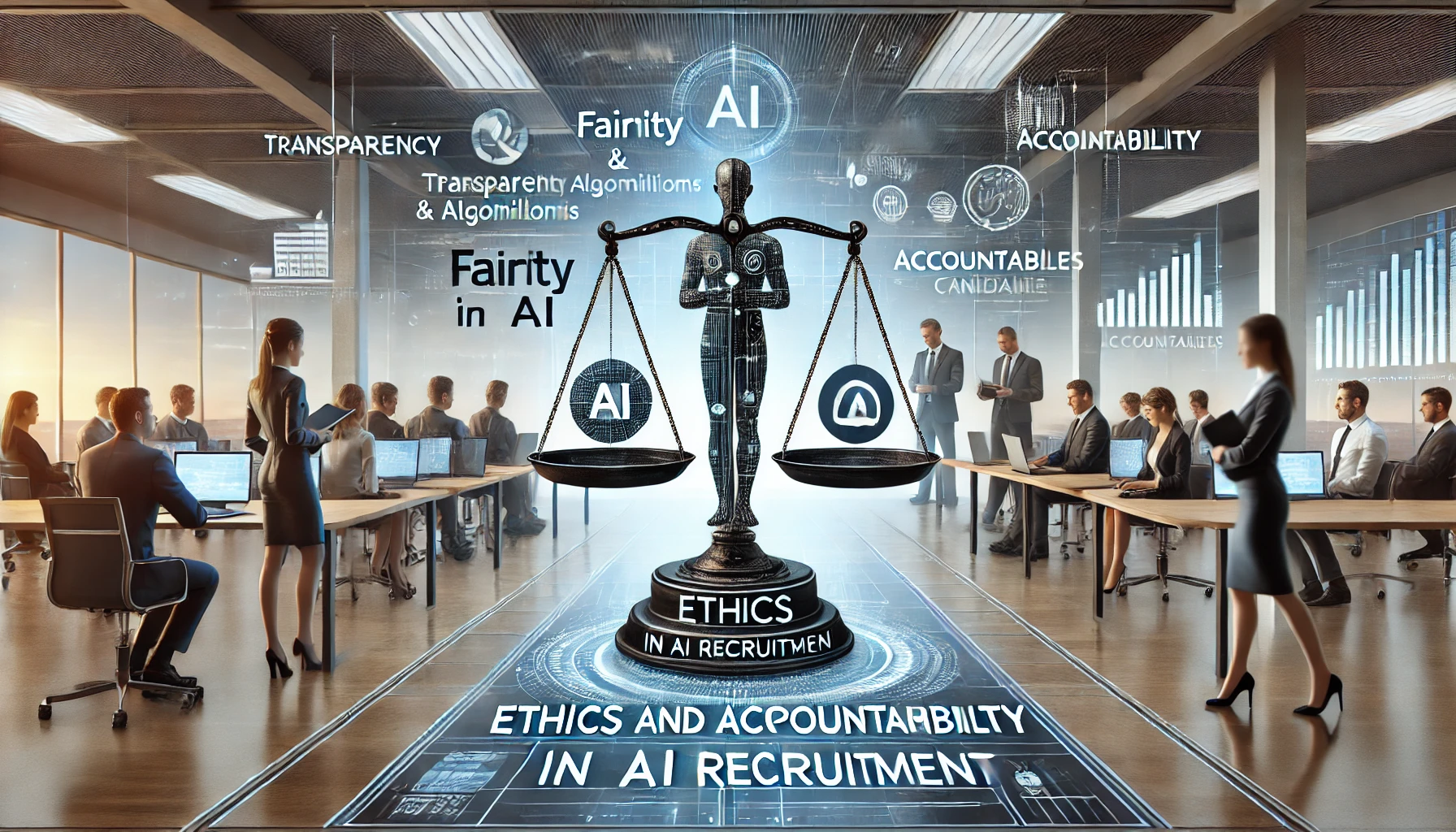 Ethics and Accountability in AI Recruitment Introduction: Balancing Innovation with Responsibility Artificial Intelligence (AI) is revolutionizing recruitment processes, offering unparalleled efficiency and insights. However, this innovation demands responsibility to address ethical considerations such as fairness, transparency, and data privacy. These principles ensure that AI does not unintentionally harm candidates or perpetuate biases. A 2023 PwC Workforce Trends report highlights that 67% of job seekers express concerns about the transparency of AI-driven hiring processes. Organizations must address these concerns to maintain trust and integrity. This chapter explores the ethical dimensions of AI in recruitment and provides actionable guidelines for responsible implementation. 12.1 Understanding Ethical Concerns in AI Recruitment The transformative potential of AI comes with challenges that require proactive management to avoid unintended consequences: Bias in Algorithms: AI systems often learn from historical data, which may embed biases. For instance, Amazon discontinued an AI recruiting tool that favored male candidates for technical roles due to biased training data (Reuters). Transparency and Explainability: Many candidates feel uneasy about AI decision-making processes. PwC's survey reveals that 67% of job seekers question how algorithms assess qualifications, fearing hidden biases. Data Privacy: AI tools process sensitive candidate information, raising concerns about compliance with regulations like GDPR. For example, a recruitment agency faced GDPR penalties for mishandling candidate data, underscoring the need for robust protections (European Data Protection Board). 12.2 Principles for Ethical AI Use in Recruitment To ensure fairness and accountability, organizations should adhere to these principles: Fairness: Conduct regular audits to identify and mitigate biases. A multinational company’s audits improved diversity in hires by 15% (Forbes). Transparency: Inform candidates about AI’s role in hiring decisions. Explainable AI can increase trust; for example, a financial firm’s efforts led to a 20% rise in application rates (SHRM). Accountability: Assign oversight responsibilities to teams or individuals, ensuring quick identification and resolution of issues. 12.3 Implementing Ethical AI Practices Responsible implementation of AI requires deliberate actions: Developing Ethical Guidelines: Crafting comprehensive policies for AI use helps address data handling, transparency, and bias mitigation. A tech company’s ethical AI framework promoted inclusivity and received industry recognition (TechCrunch). Training Teams: Equip recruiters with knowledge of AI's capabilities and limitations. A healthcare organization’s training reduced discriminatory outcomes by 15% (Healthcare Hiring Journal). Monitoring AI Systems: Continuously evaluate AI tools using metrics like candidate satisfaction and diversity ratios to ensure fairness and effectiveness. 12.4 Ensuring Compliance with Regulations Legal adherence is vital for maintaining ethical AI practices: GDPR Compliance: Protect candidate data by offering opt-out options for AI-based assessments and securing information storage. GDPR compliance fosters trust and reduces legal risks. Meeting EEOC Standards: Align AI systems with Equal Employment Opportunity Commission guidelines to avoid discriminatory practices. Regular audits and bias-detection tools help ensure compliance. Example: A multinational firm reduced legal risks and enhanced its employer brand by integrating bias-detection technologies (SHRM). 12.5 Building Trust with Candidates Transparency and communication are key to candidate trust in AI-driven recruitment: Transparency in Communication: Clearly inform candidates about AI’s role in hiring. A retail chain’s efforts to explain AI processes improved candidate satisfaction by 25% (Retail HR Journal). Feedback Mechanisms: Provide detailed feedback based on AI evaluations, helping candidates understand decisions and improve. Human Oversight: Recruiters should oversee critical decisions, using AI as a supportive tool rather than a replacement. 12.6 The Role of Recruiters in Ethical AI Recruiters play a pivotal role in championing ethical AI practices: Advocacy: Promote policies prioritizing fairness and transparency. Participation in industry forums amplifies their impact. Continuous Learning: Stay updated on advancements in AI ethics through conferences and courses, ensuring effective advocacy. 12.7 Future Trends in Ethical AI Recruitment The future of ethical AI will involve: Bias-Detection Technologies: Advanced tools will identify and correct biases in real-time, promoting equitable outcomes. Explainable AI: Systems providing clear justifications for decisions will become the standard in recruitment tools. Global Standards: International frameworks will guide ethical AI practices, ensuring fairness and compliance across regions. Summary: A Framework for Responsible AI Ethics and accountability are fundamental to the future of AI in recruitment. Organizations must prioritize fairness, transparency, and compliance to foster trust and create equitable hiring practices. By implementing the guidelines outlined in this chapter, recruiters can leverage AI responsibly, ensuring it enhances rather than undermines recruitment integrity. Ethics and Accountability in AI Recruitment Introduction: Balancing Innovation with Responsibility Artificial Intelligence (AI) is revolutionizing recruitment processes, offering unparalleled efficiency and insights. However, this innovation demands responsibility to address ethical considerations such as fairness, transparency, and data privacy. These principles ensure that AI does not unintentionally harm candidates or perpetuate biases. A 2023 PwC Workforce Trends report highlights that 67% of job seekers express concerns about the transparency of AI-driven hiring processes. Organizations must address these concerns to maintain trust and integrity. This chapter explores the ethical dimensions of AI in recruitment and provides actionable guidelines for responsible implementation. 12.1 Understanding Ethical Concerns in AI Recruitment The transformative potential of AI comes with challenges that require proactive management to avoid unintended consequences: Bias in Algorithms: AI systems often learn from historical data, which may embed biases. For instance, Amazon discontinued an AI recruiting tool that favored male candidates for technical roles due to biased training data (Reuters). Transparency and Explainability: Many candidates feel uneasy about AI decision-making processes. PwC's survey reveals that 67% of job seekers question how algorithms assess qualifications, fearing hidden biases. Data Privacy: AI tools process sensitive candidate information, raising concerns about compliance with regulations like GDPR. For example, a recruitment agency faced GDPR penalties for mishandling candidate data, underscoring the need for robust protections (European Data Protection Board). 12.2 Principles for Ethical AI Use in Recruitment To ensure fairness and accountability, organizations should adhere to these principles: Fairness: Conduct regular audits to identify and mitigate biases. A multinational company’s audits improved diversity in hires by 15% (Forbes). Transparency: Inform candidates about AI’s role in hiring decisions. Explainable AI can increase trust; for example, a financial firm’s efforts led to a 20% rise in application rates (SHRM). Accountability: Assign oversight responsibilities to teams or individuals, ensuring quick identification and resolution of issues. 12.3 Implementing Ethical AI Practices Responsible implementation of AI requires deliberate actions: Developing Ethical Guidelines: Crafting comprehensive policies for AI use helps address data handling, transparency, and bias mitigation. A tech company’s ethical AI framework promoted inclusivity and received industry recognition (TechCrunch). Training Teams: Equip recruiters with knowledge of AI's capabilities and limitations. A healthcare organization’s training reduced discriminatory outcomes by 15% (Healthcare Hiring Journal). Monitoring AI Systems: Continuously evaluate AI tools using metrics like candidate satisfaction and diversity ratios to ensure fairness and effectiveness. 12.4 Ensuring Compliance with Regulations Legal adherence is vital for maintaining ethical AI practices: GDPR Compliance: Protect candidate data by offering opt-out options for AI-based assessments and securing information storage. GDPR compliance fosters trust and reduces legal risks. Meeting EEOC Standards: Align AI systems with Equal Employment Opportunity Commission guidelines to avoid discriminatory practices. Regular audits and bias-detection tools help ensure compliance. Example: A multinational firm reduced legal risks and enhanced its employer brand by integrating bias-detection technologies (SHRM). 12.5 Building Trust with Candidates Transparency and communication are key to candidate trust in AI-driven recruitment: Transparency in Communication: Clearly inform candidates about AI’s role in hiring. A retail chain’s efforts to explain AI processes improved candidate satisfaction by 25% (Retail HR Journal). Feedback Mechanisms: Provide detailed feedback based on AI evaluations, helping candidates understand decisions and improve. Human Oversight: Recruiters should oversee critical decisions, using AI as a supportive tool rather than a replacement. 12.6 The Role of Recruiters in Ethical AI Recruiters play a pivotal role in championing ethical AI practices: Advocacy: Promote policies prioritizing fairness and transparency. Participation in industry forums amplifies their impact. Continuous Learning: Stay updated on advancements in AI ethics through conferences and courses, ensuring effective advocacy. 12.7 Future Trends in Ethical AI Recruitment The future of ethical AI will involve: Bias-Detection Technologies: Advanced tools will identify and correct biases in real-time, promoting equitable outcomes. Explainable AI: Systems providing clear justifications for decisions will become the standard in recruitment tools. Global Standards: International frameworks will guide ethical AI practices, ensuring fairness and compliance across regions. Summary: A Framework for Responsible AI Ethics and accountability are fundamental to the future of AI in recruitment. Organizations must prioritize fairness, transparency, and compliance to foster trust and create equitable hiring practices. By implementing the guidelines outlined in this chapter, recruiters can leverage AI responsibly, ensuring it enhances rather than undermines recruitment integrity.