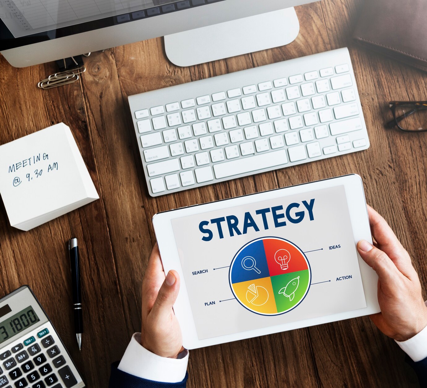 Business startup entrepreneur strategy target concept