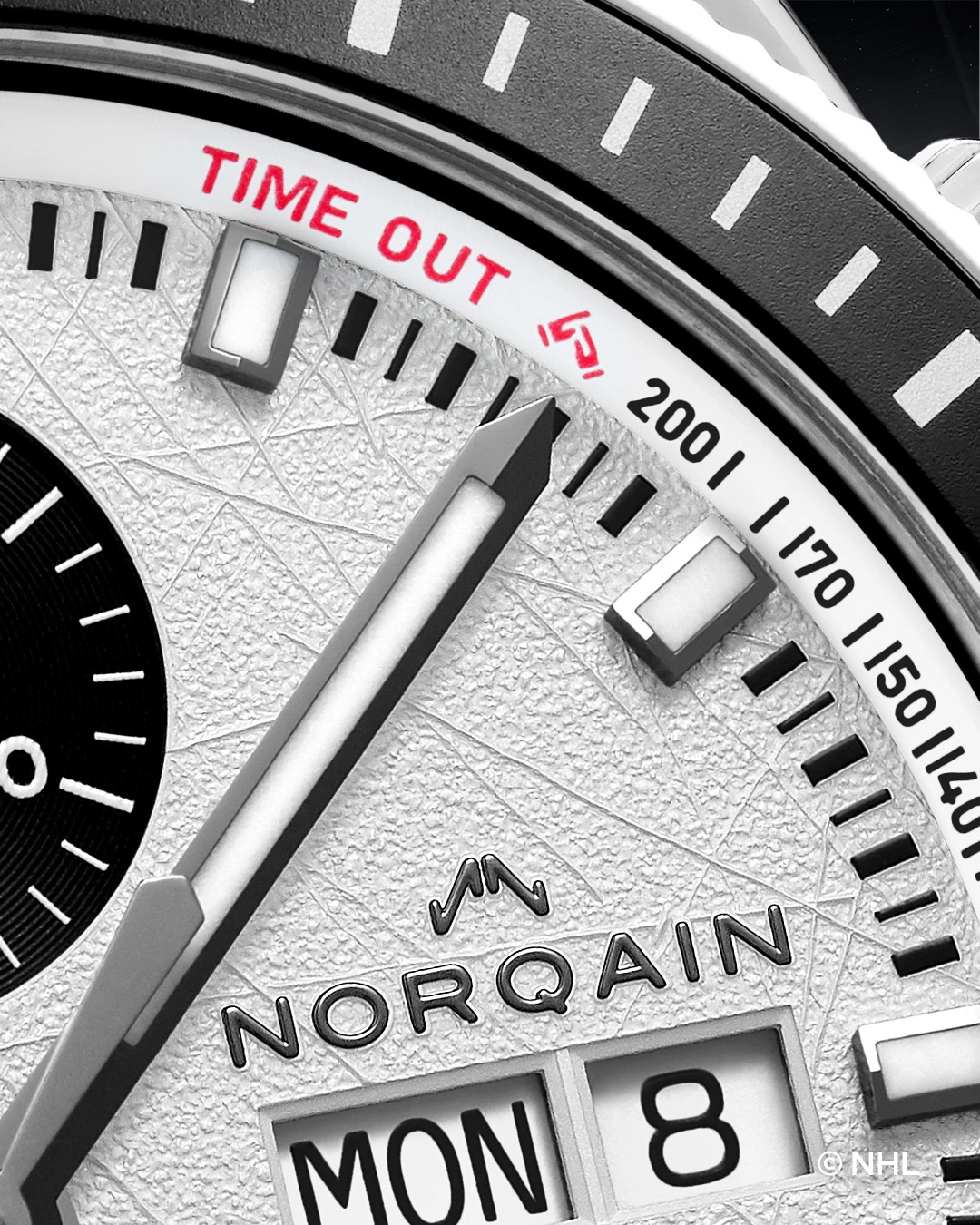 Caseback of the NORQAIN Adventure Chrono 41mm NHL Limited Edition with ONE of 1917 engraving