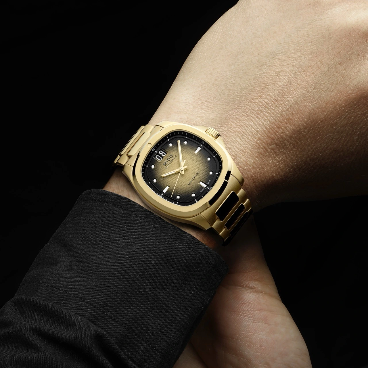 Mido Multifort TV Big Date Special Edition showing gradient dial and big date at 12 o’clock
