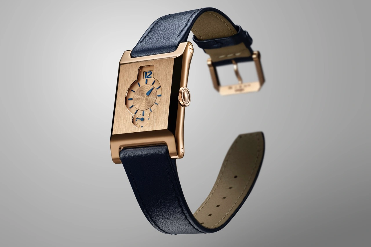 Profile view of the Niton PRIMA platinum and rose gold case