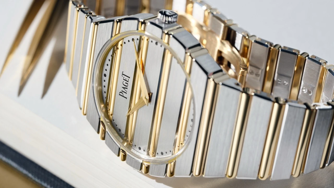 Piaget Polo 79 Two-Tone showing the interplay of brushed white gold and polished yellow gold