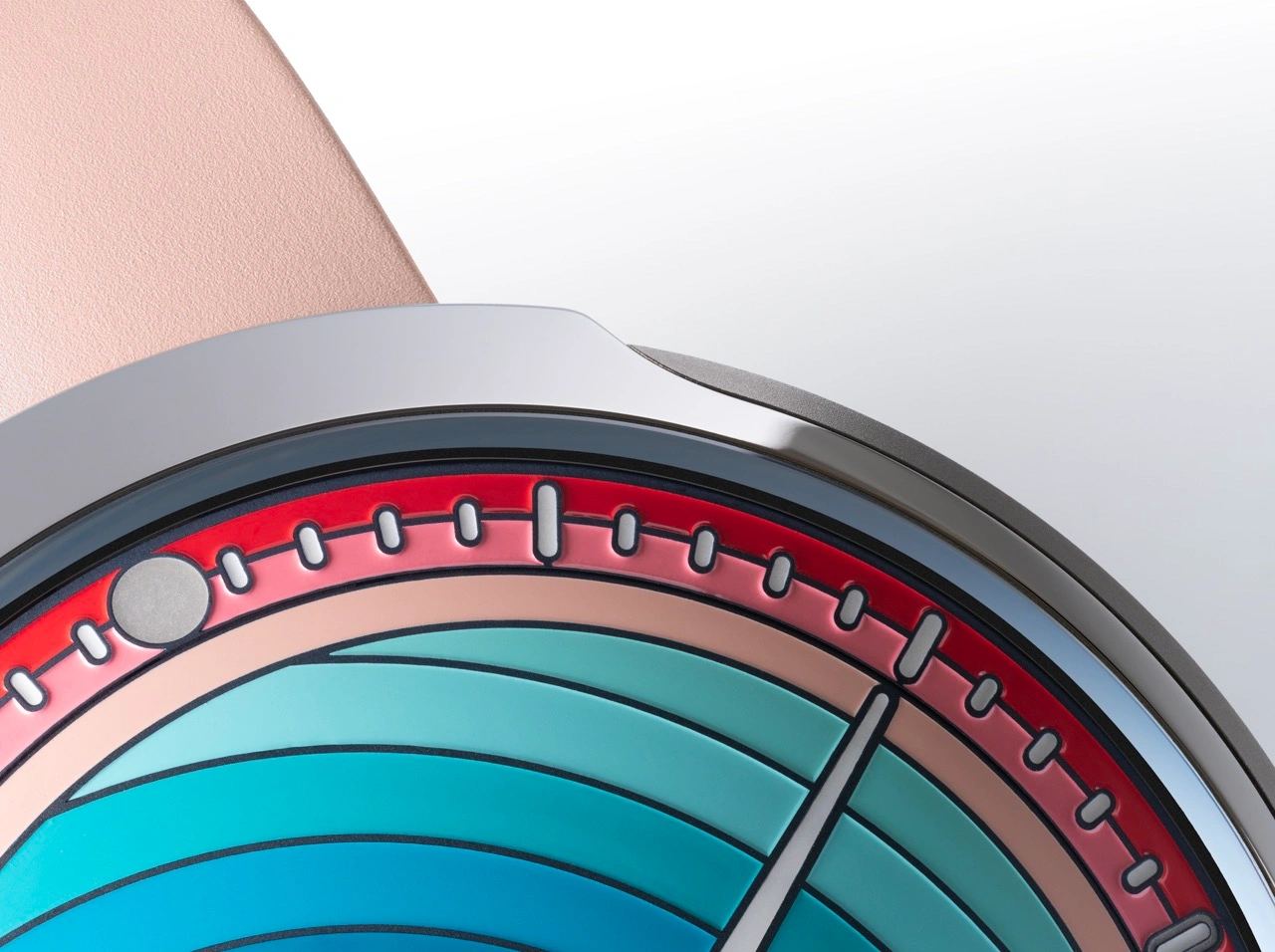 Side profile of the Ressence TYPE 8 Daniel Engelberg showing titanium case and domed sapphire