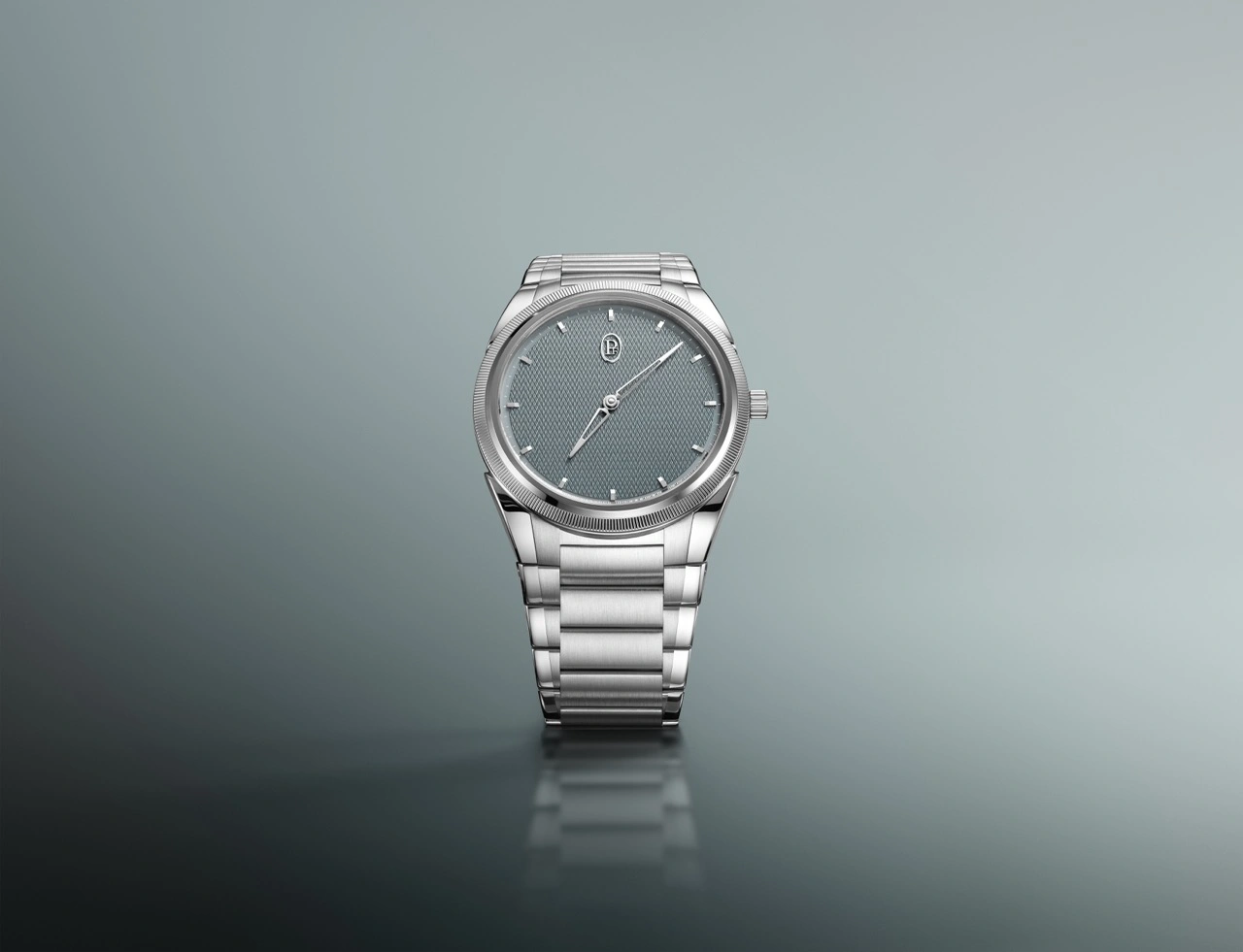 Parmigiani Fleurier Tonda PF Micro-Rotor Agave Blue in stainless steel and rose gold