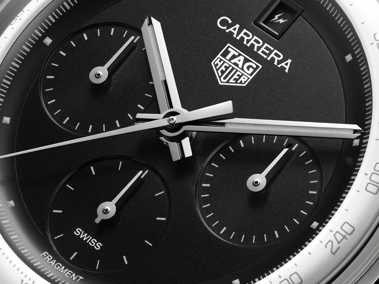 TAG Heuer Carrera Chronograph x fragment Limited Edition with black opalin dial and glassbox crystal