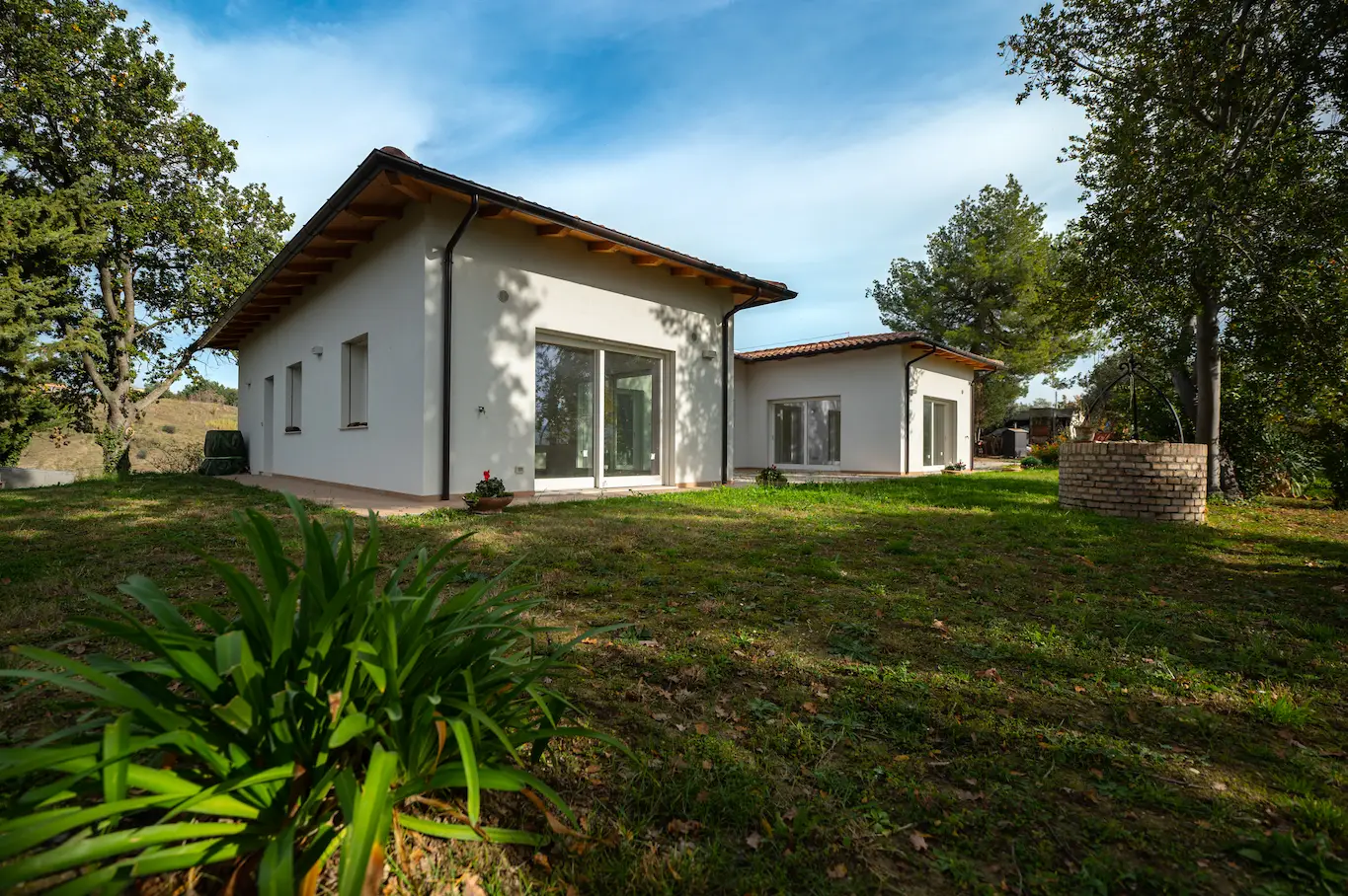 Panoramica di una città con grattacieli