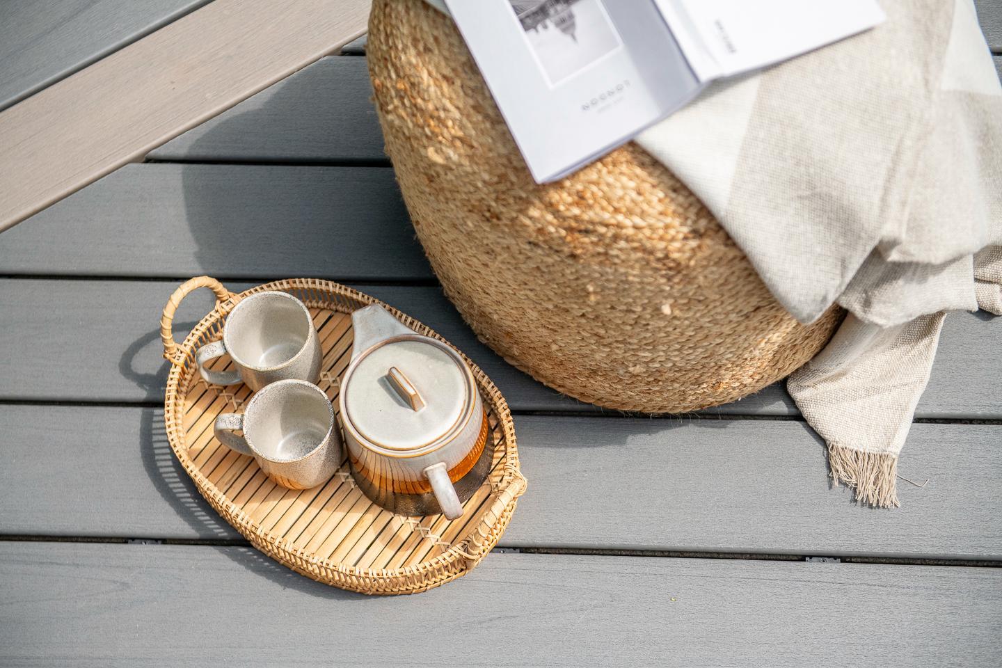 Trex Lineage Island Mist composite decking with Biscayne picture frame, installed by Beams & Braces in Norfolk featuring Trex Signature railing and Carpenters Mate fixings. Trex Lineage Island Mist composite decking with Biscayne picture frame, installed by Beams & Braces in Norfolk featuring Trex Signature railing and Carpenters Mate fixings.