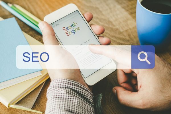 person searching for seo