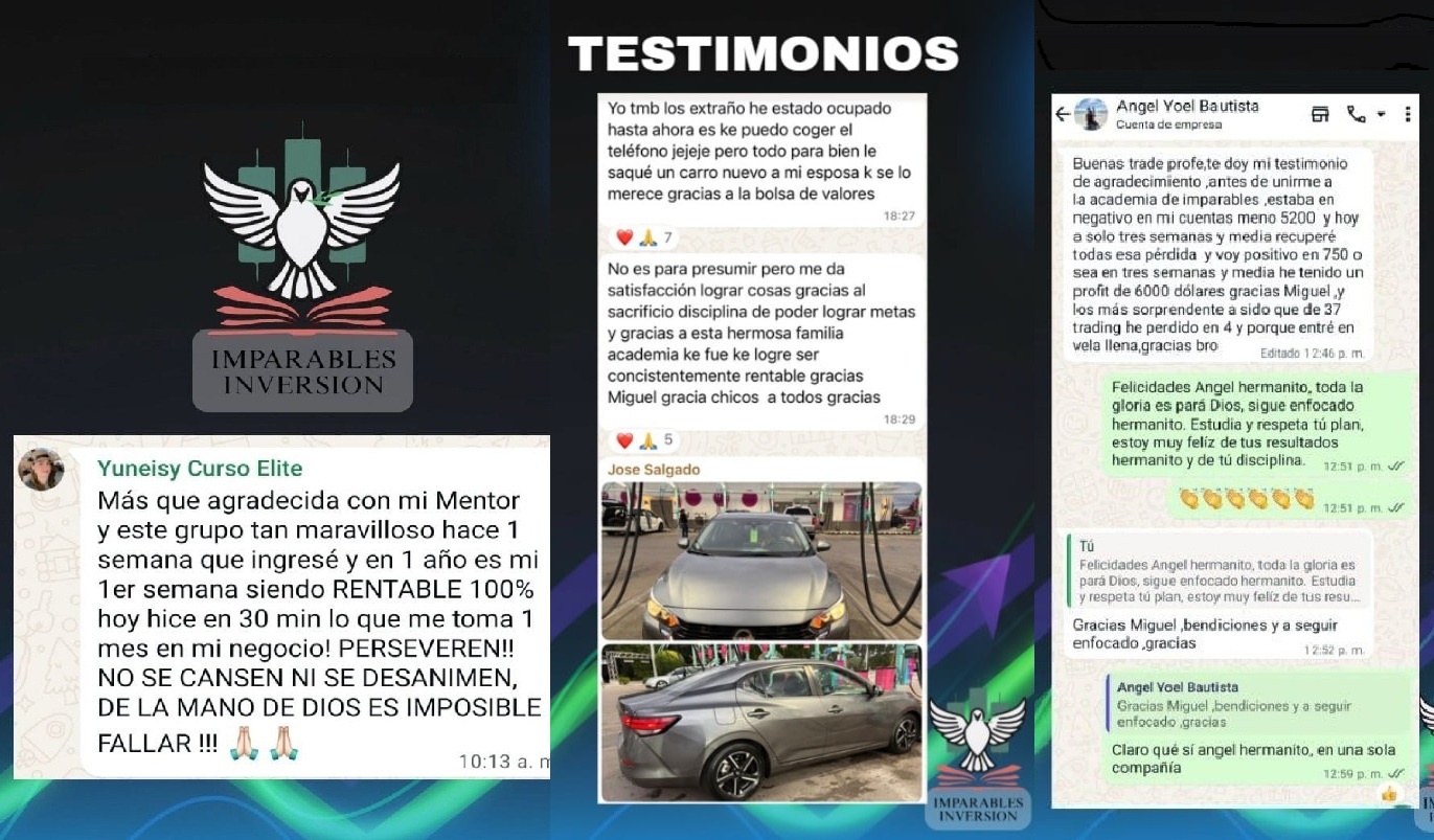 Mensajes de alumnos agradeciendo a la academia