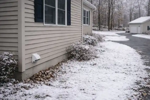 Winter dryer vent cleaning on a Hudson Valley home Winter dryer vent cleaning on a Hudson Valley home