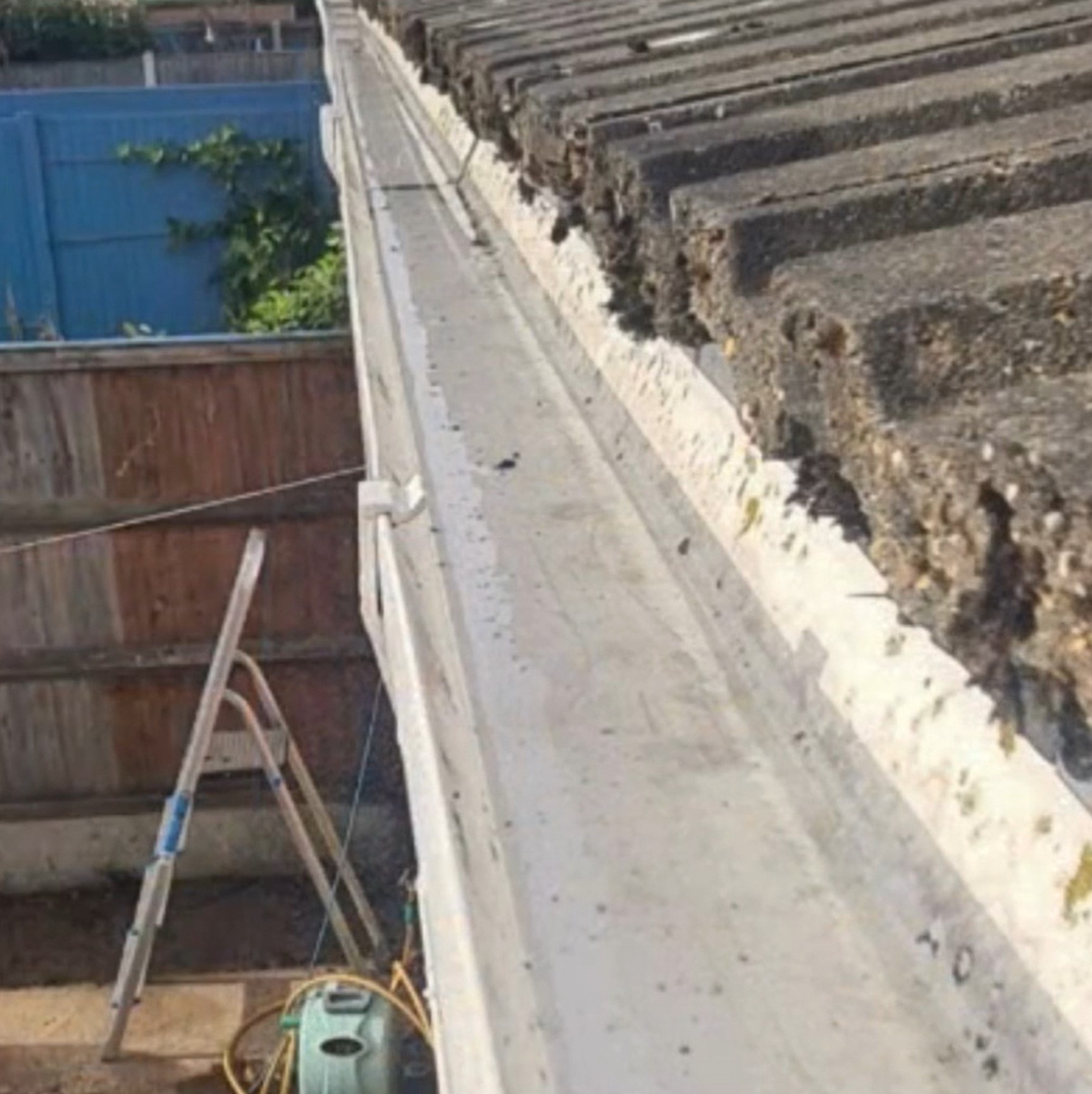 gutter cleaning after